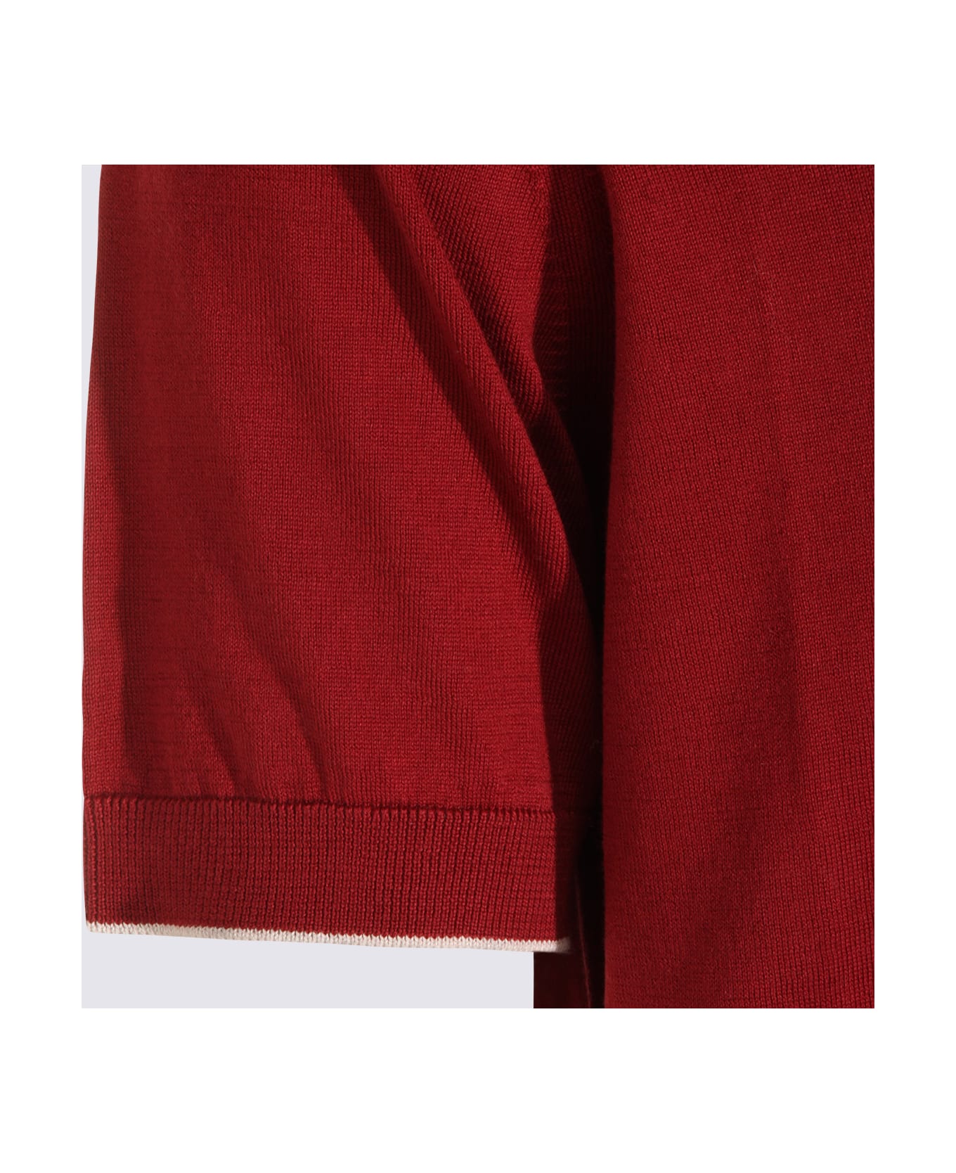 Brunello Cucinelli Cherry Cotton Polo Shirt - Red