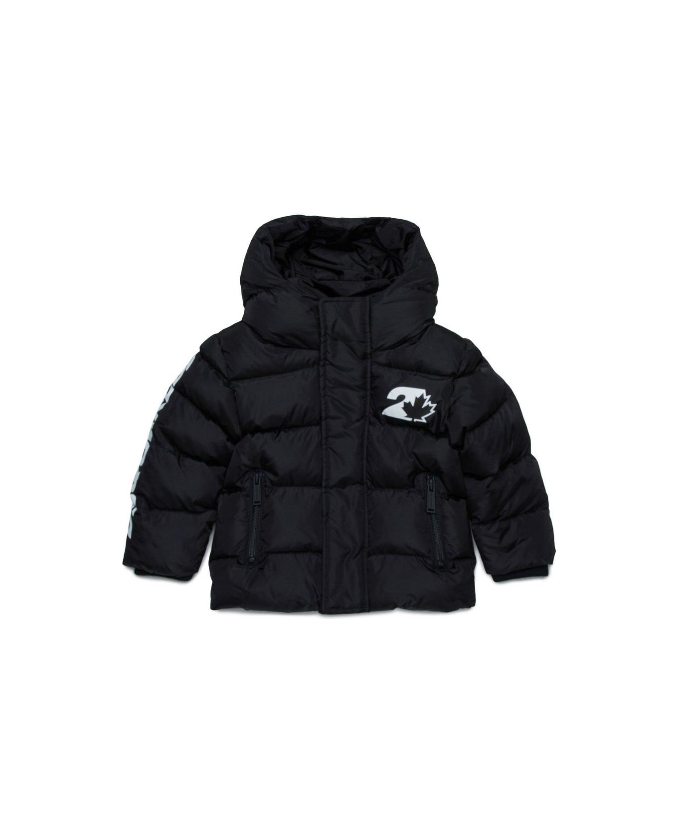 Dsquared2 Hooded Padded Vest - black