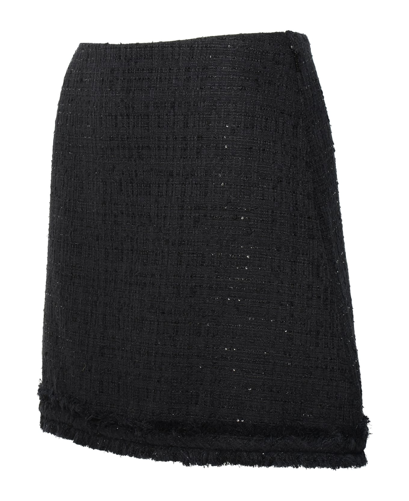 Versace Black Cotton Blend Miniskirt - Black スカート