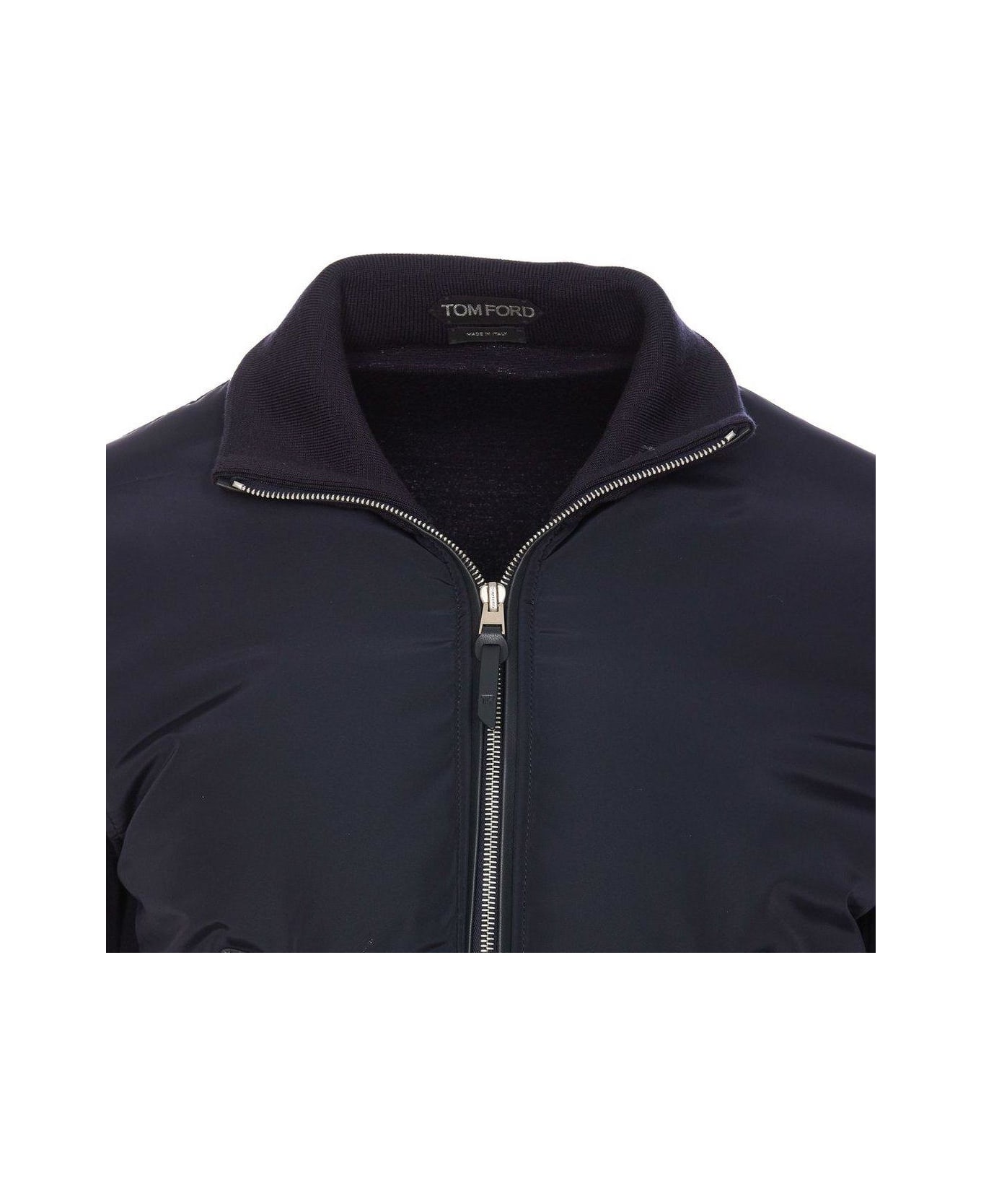 Tom Ford High-neck Zipped Jacket - Blue