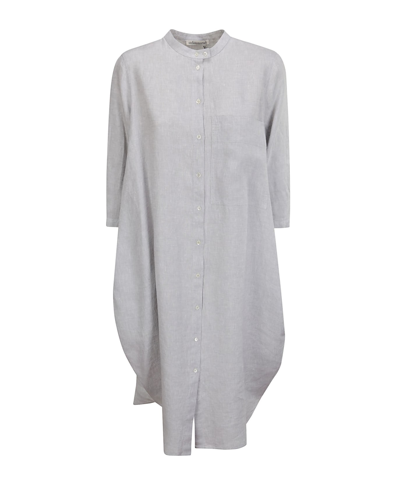 Stefano Mortari Korean Linen Dress M/l - PEARL GREY ワンピース＆ドレス