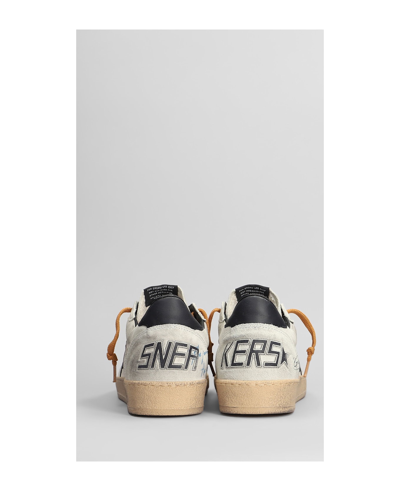 Golden Goose Ball Star Sneakers In Grey Suede - grey