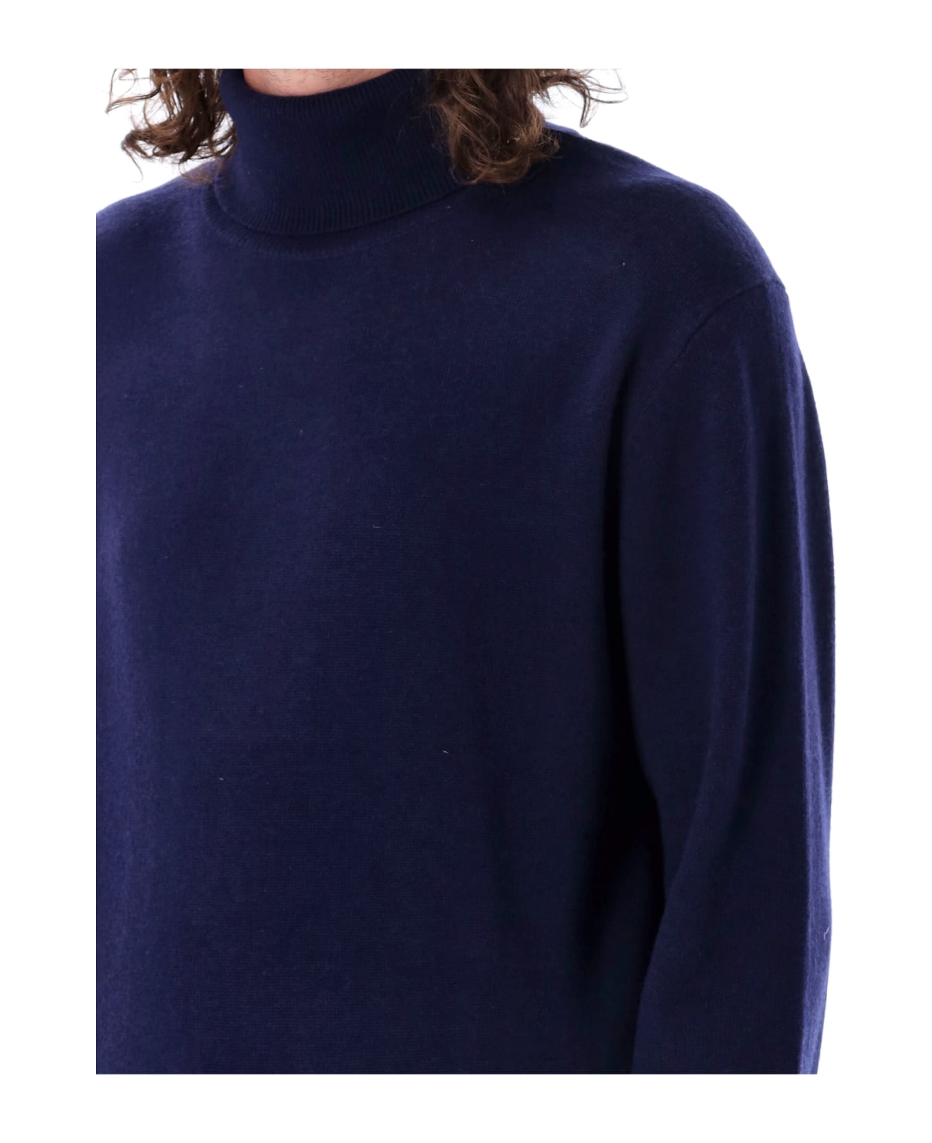 Aspesi High-neck Wool Sweater - NAVY ニットウェア
