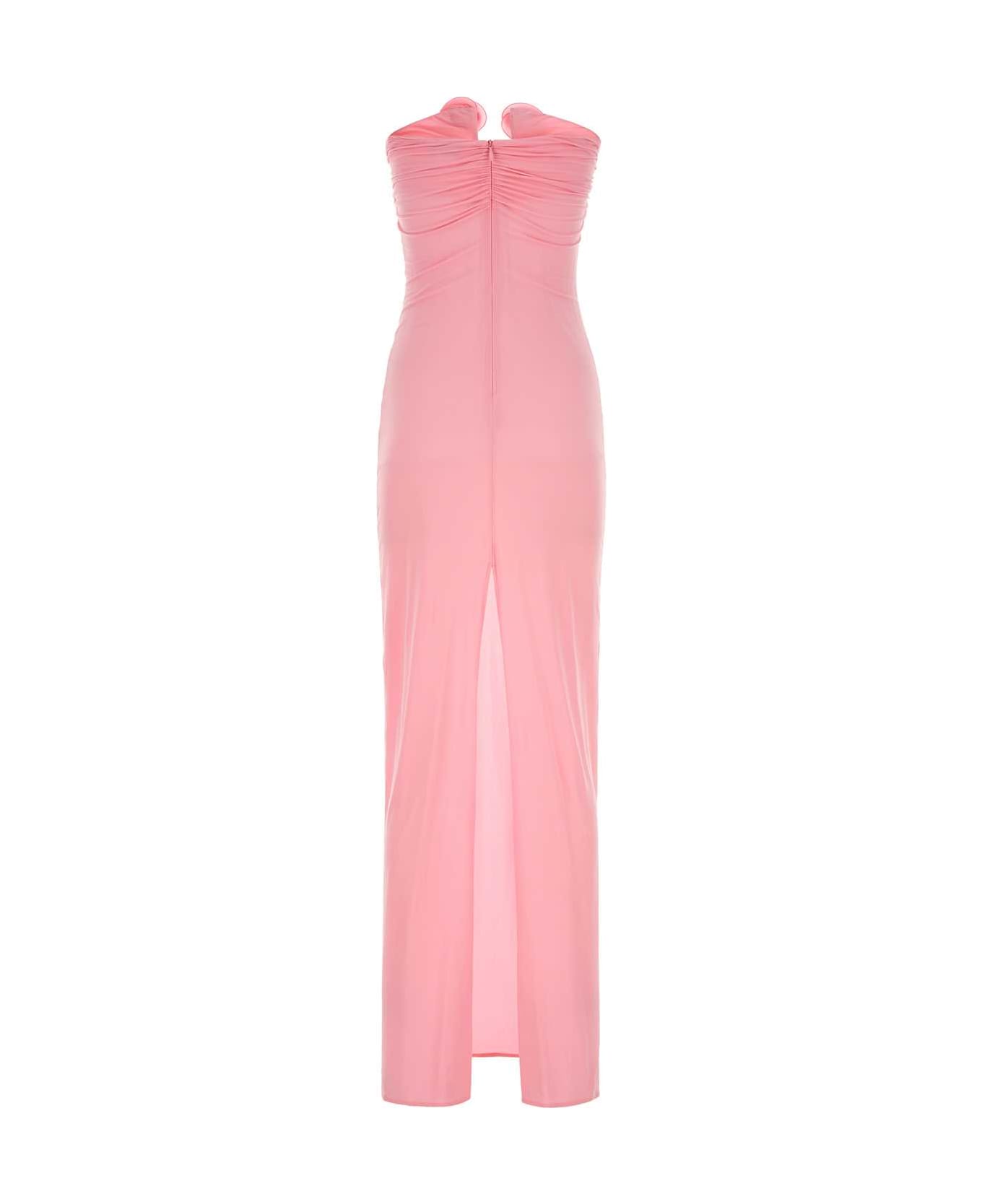Magda Butrym Pink Stretch Nylon Long Dress - PINK