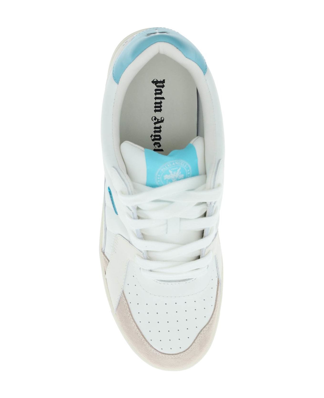 Palm Angels Palm University Leather Sneakers - WHITE LIGHT (White)