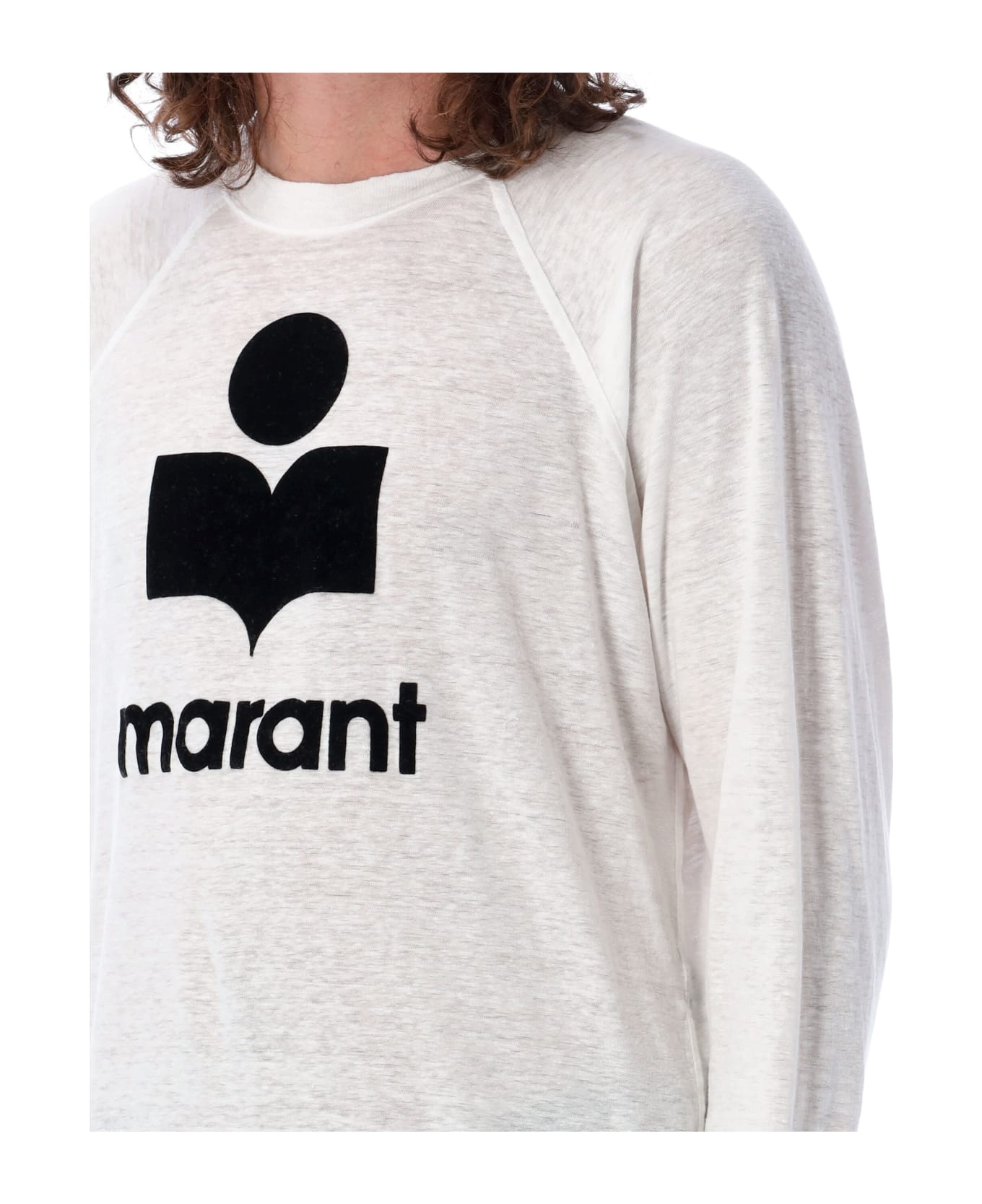 Isabel Marant Kieffer Long Sleeve Logo T-shirt - WHITE