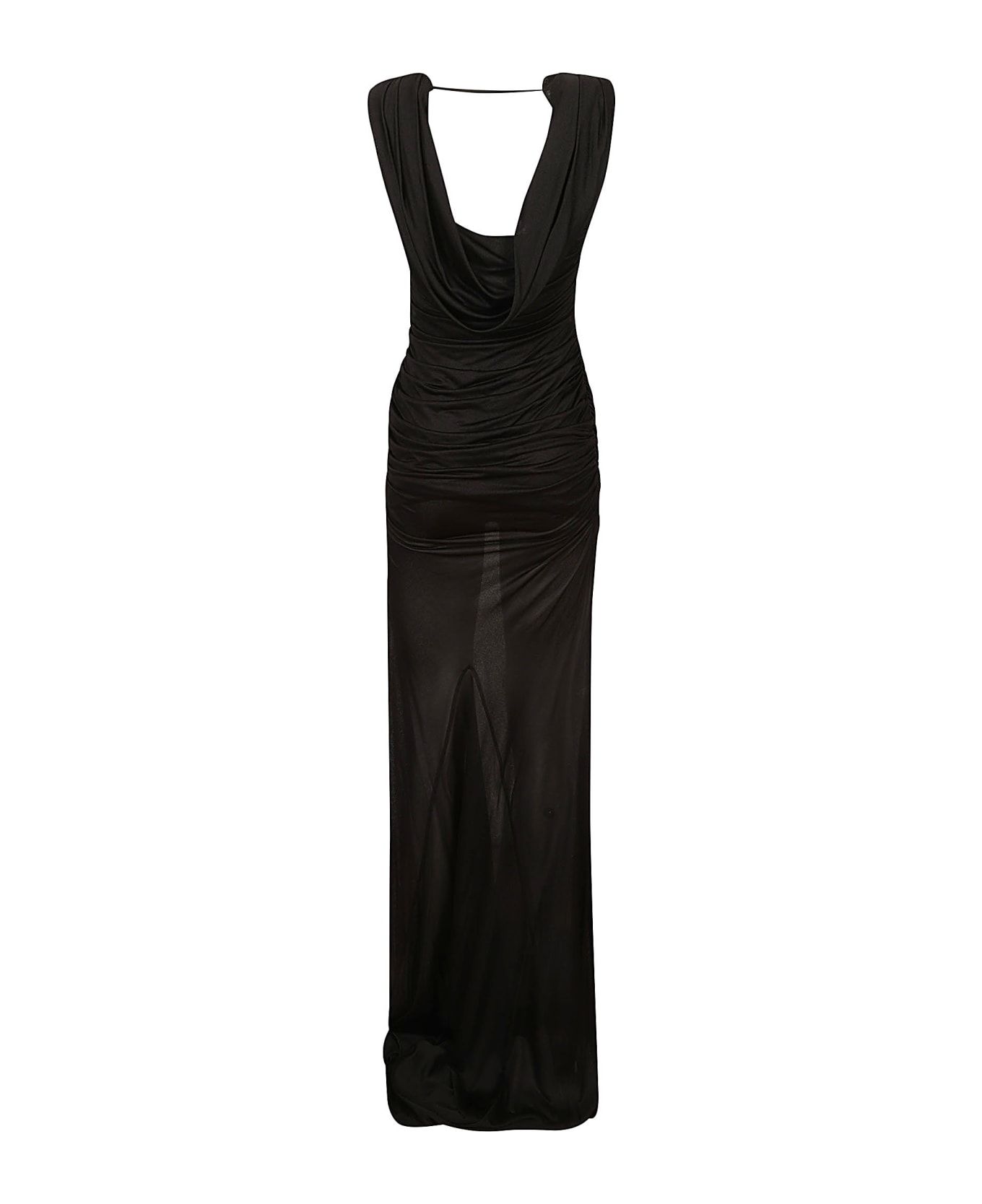 Blumarine Loose-fit Sleeveless Long Dress - Black ワンピース＆ドレス