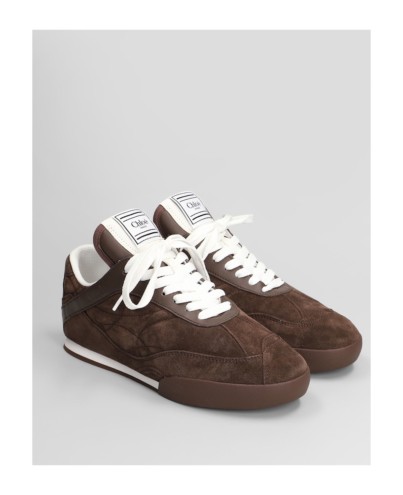 Chloé Kick Sneakers In Brown Suede - brown
