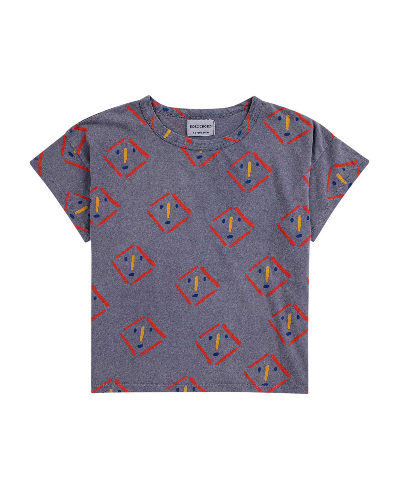 Bobo Choses Purple T-shirt For Kids With All-over Multicolor Print - Violet