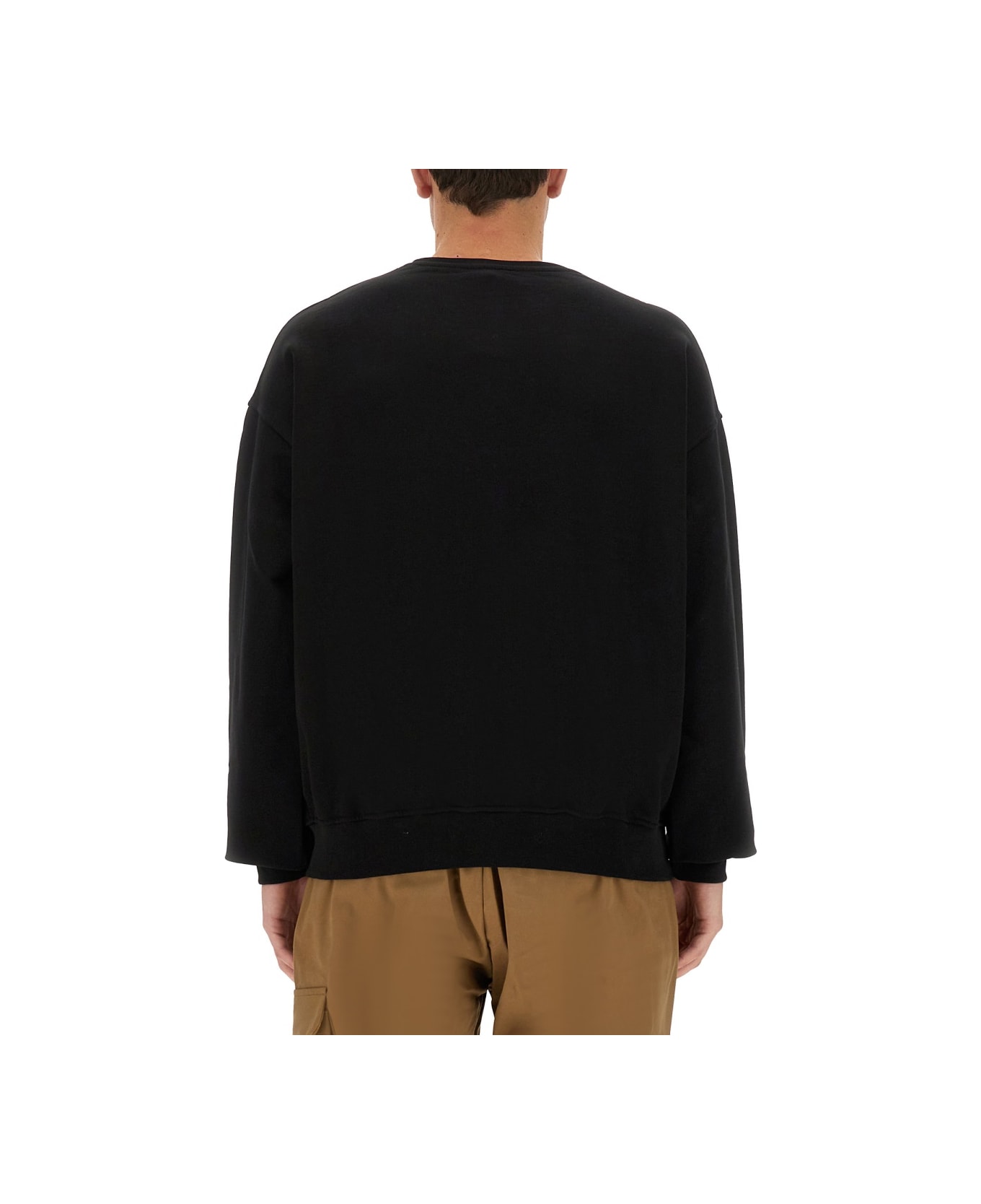 Family First Milano Sweatshirt With Logo - BLACK フリース