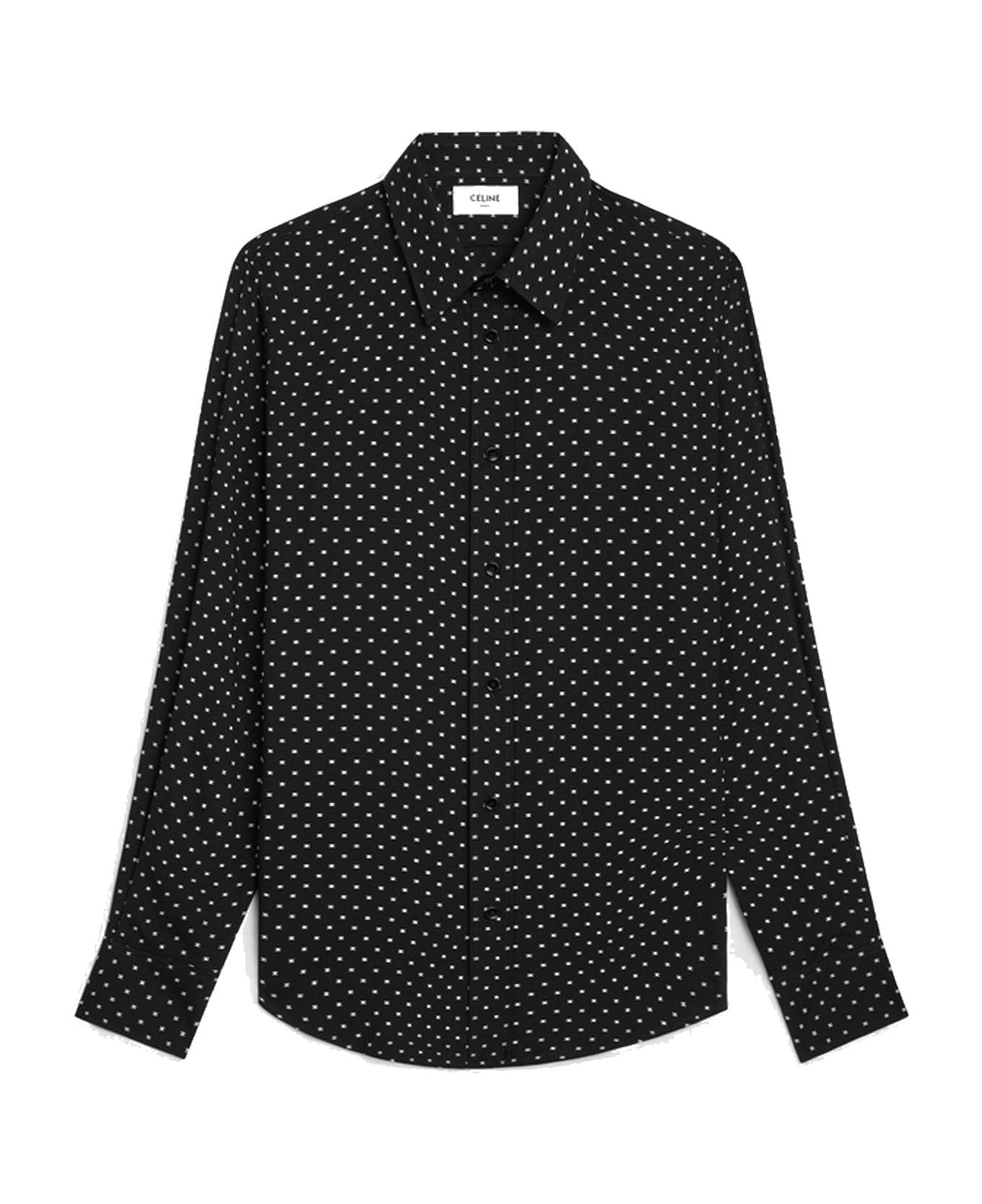 Celine All-over Logo Shirt - Black