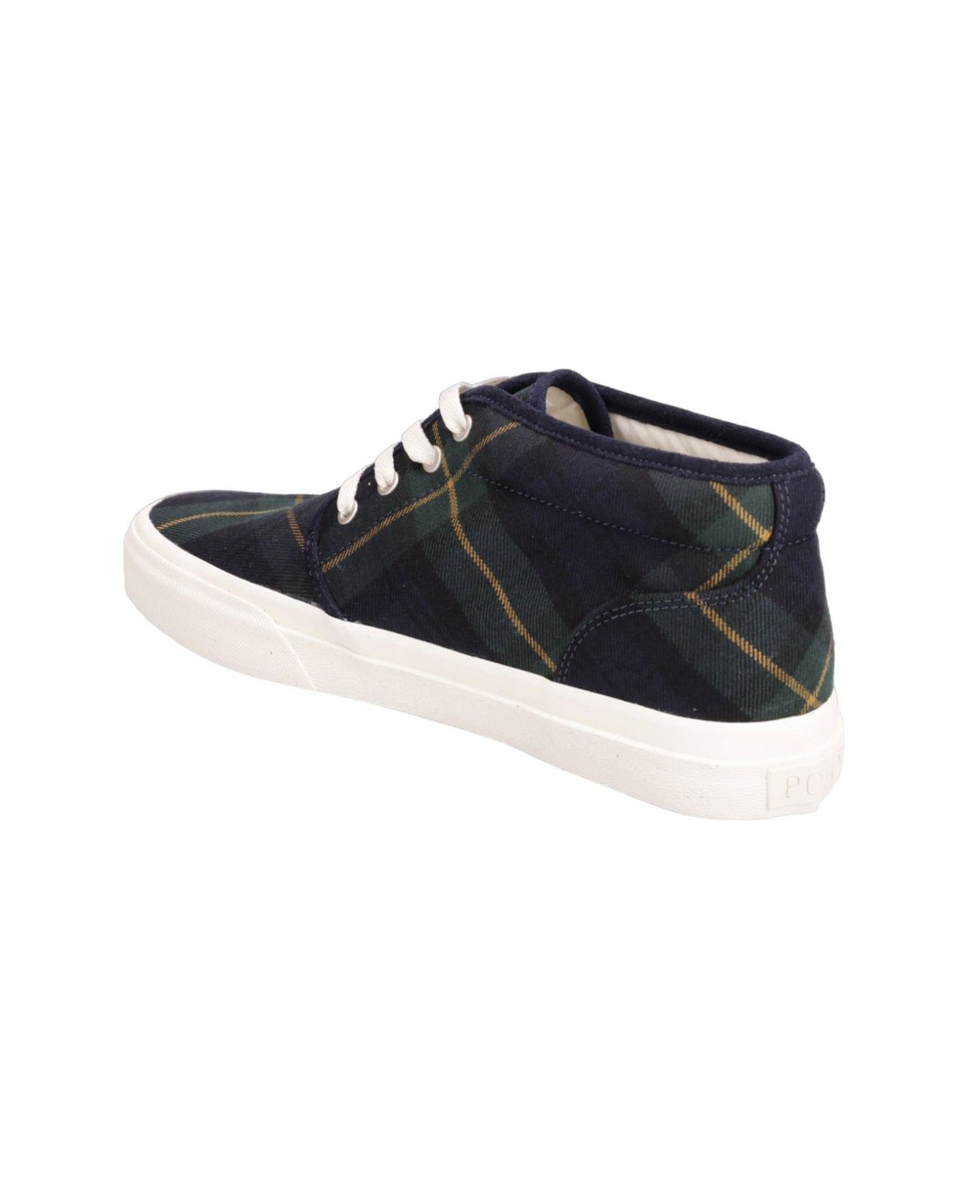 Polo Ralph Lauren Logo Embroidered Lace-up Sneakers - Blue