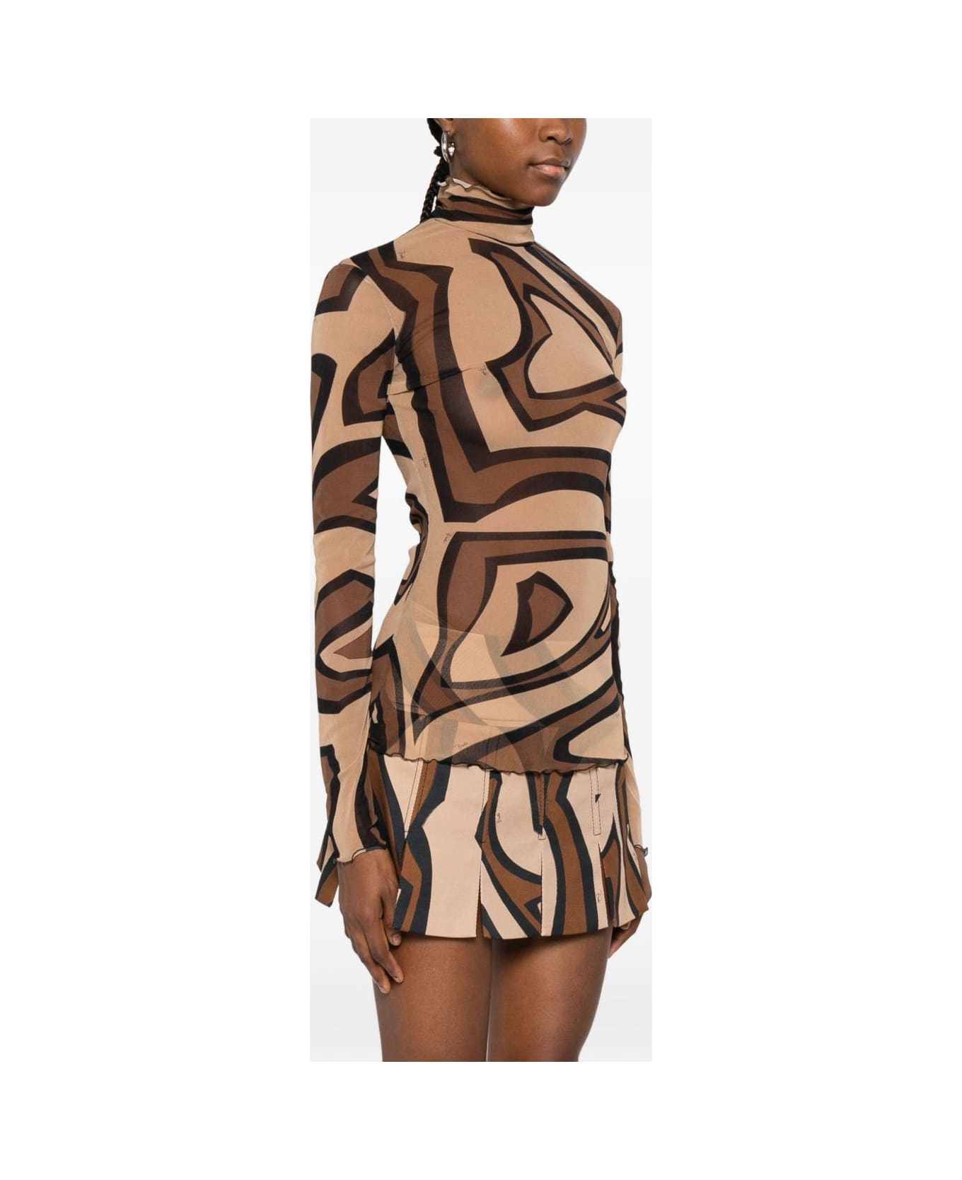 Pucci Printed Midi Dress - Golden