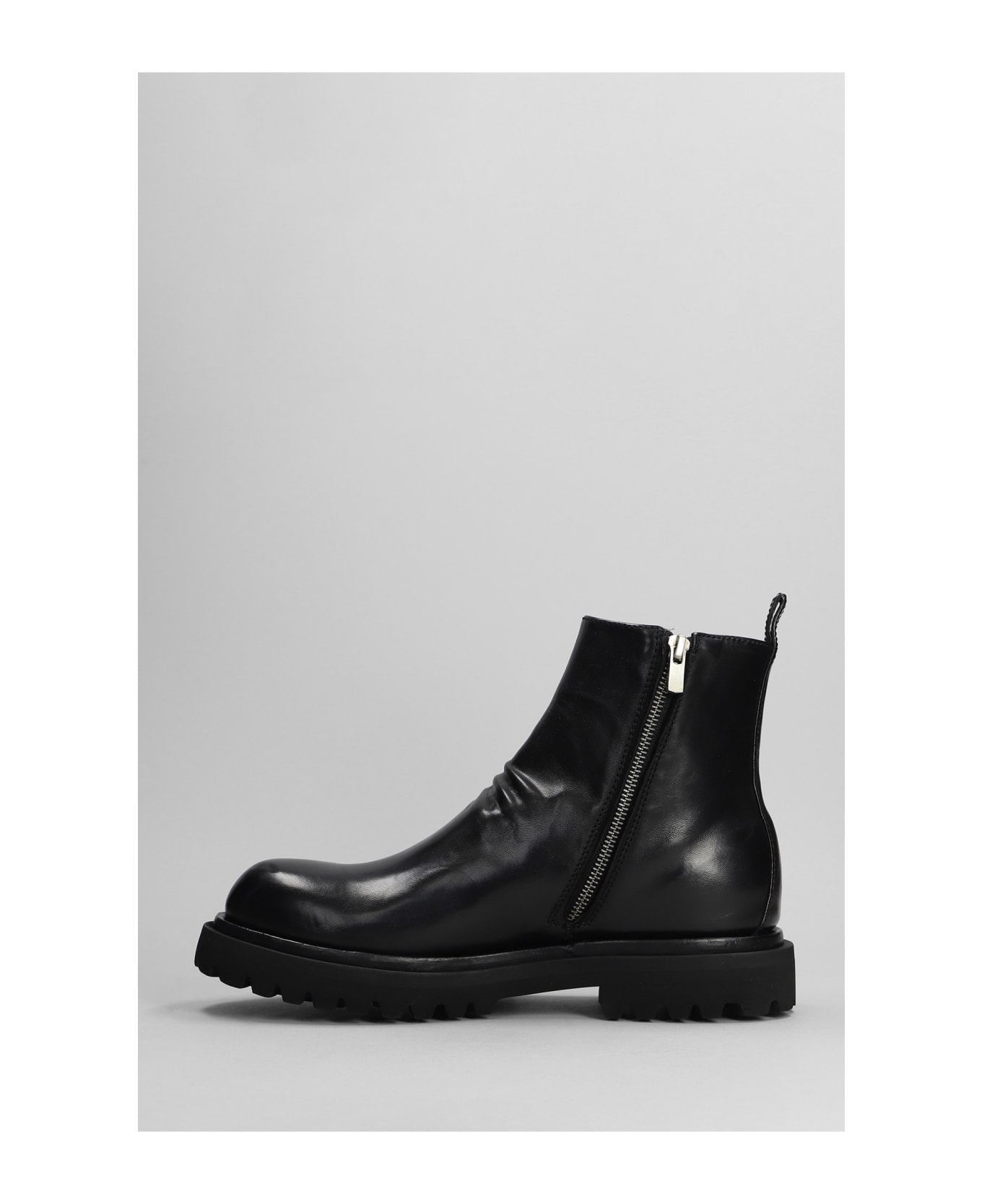 Officine Creative Eventual Dd Ankle Boots In Black Leather - black