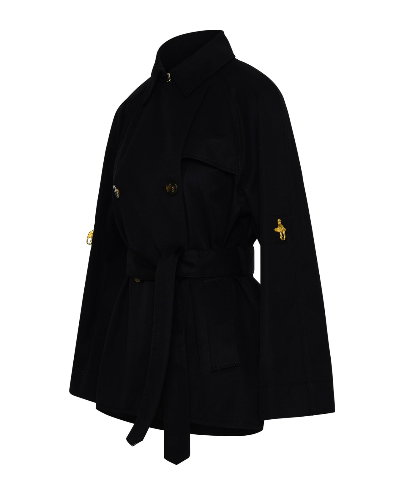 Fay Black Cotton Blend Trench Coat - Black コート