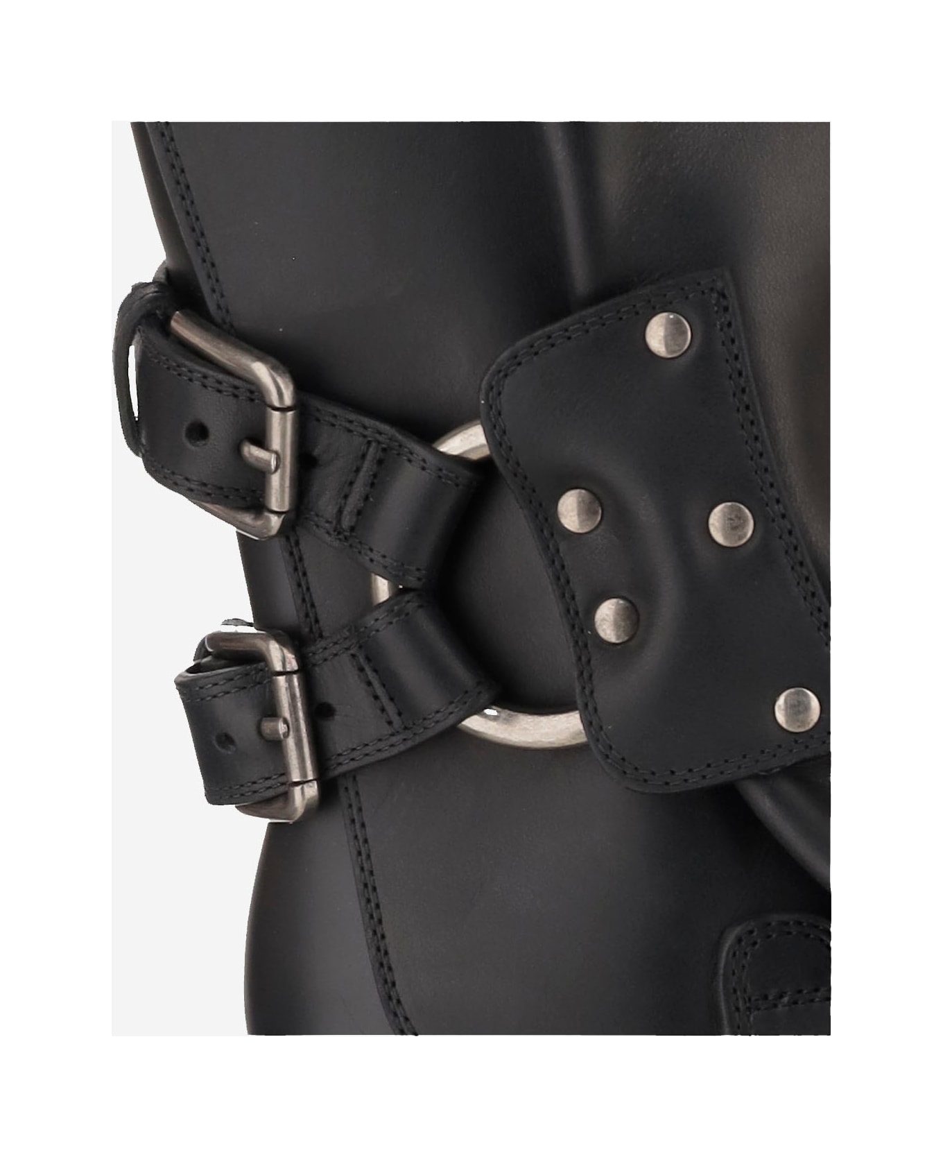 Dolce 
Gabbana Rubber And Leather Boots - Black