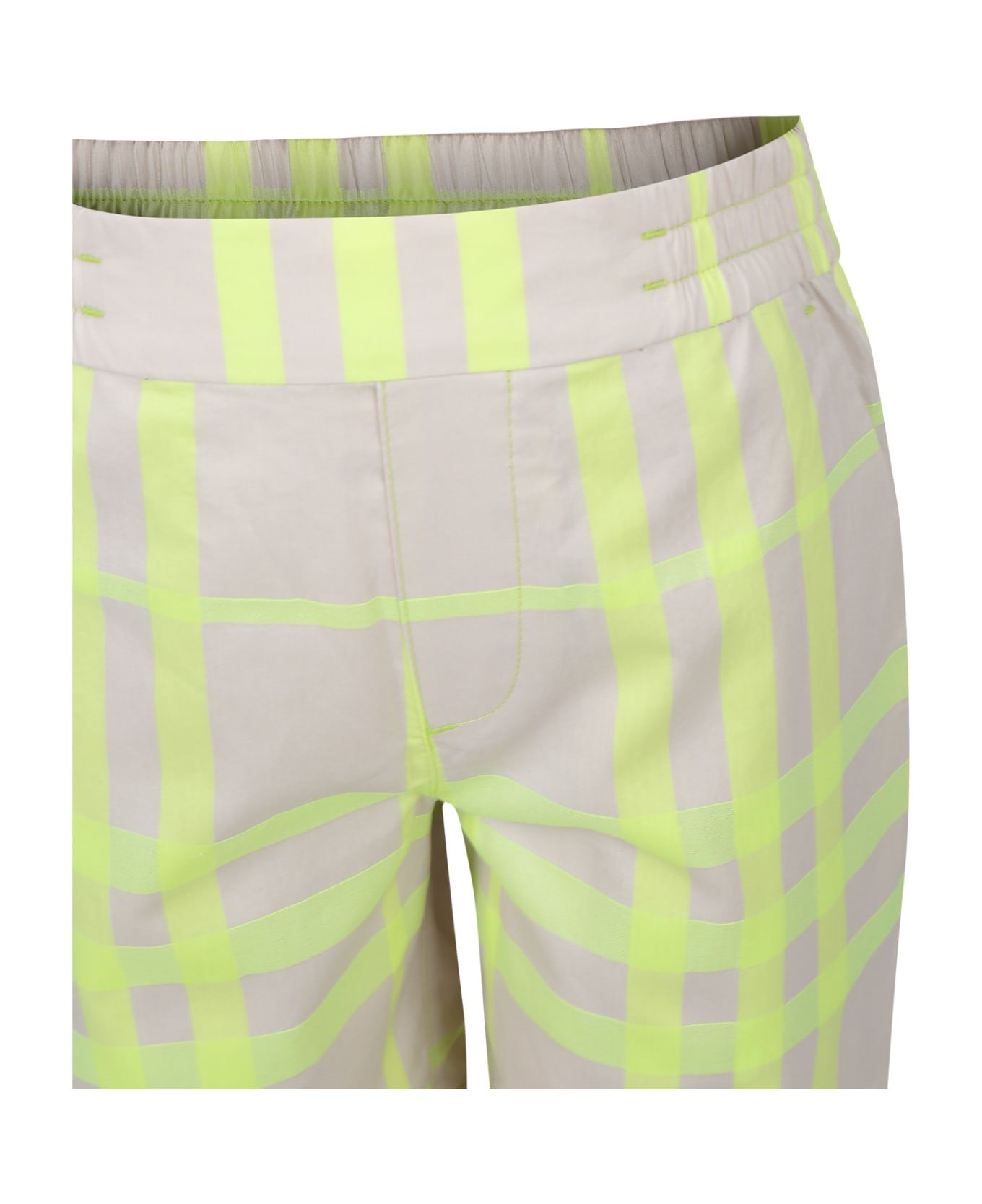 Burberry Ivory Sports Shorts For Boy - Ivory ボトムス