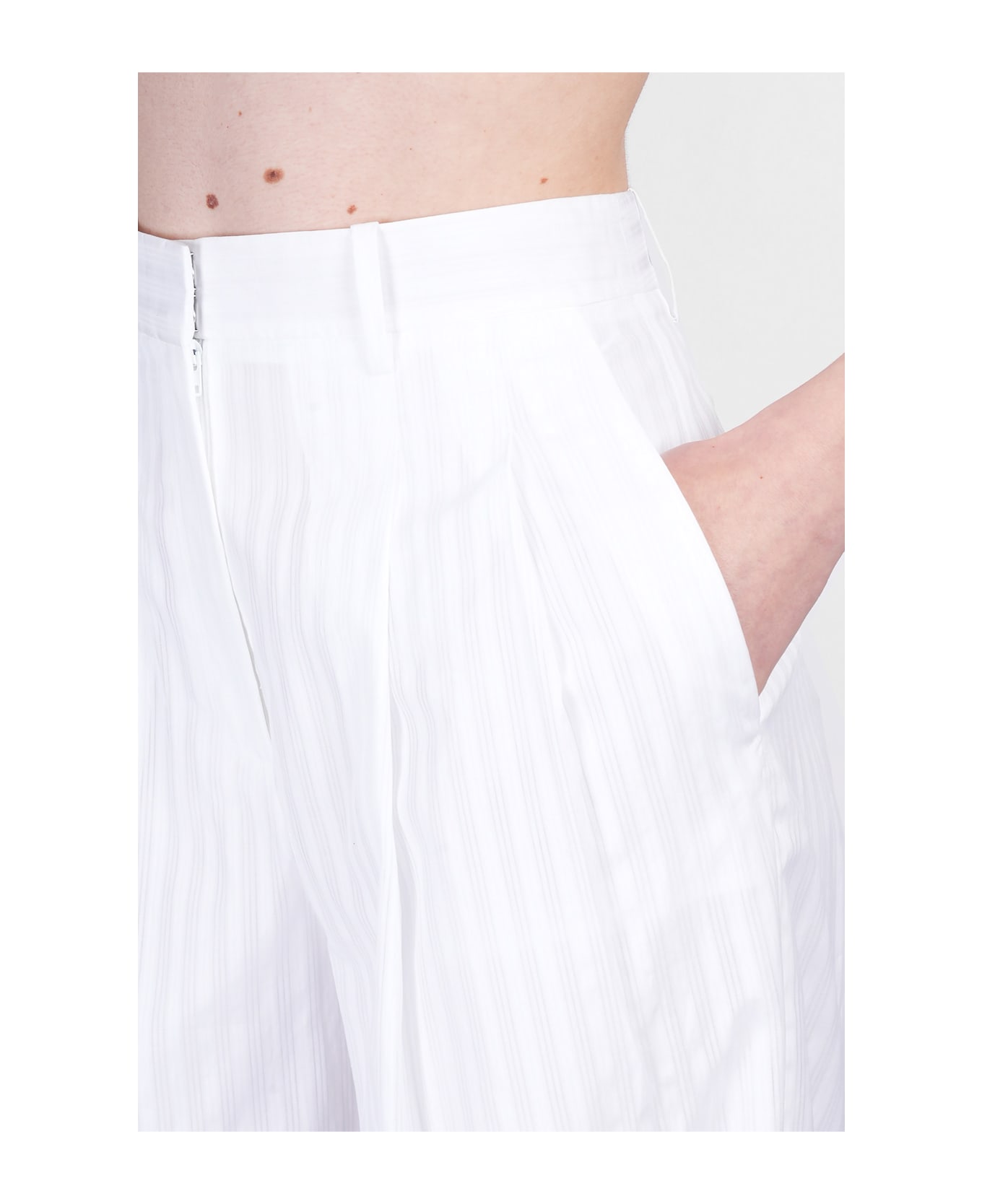 Theory Pants In White Cotton - white
