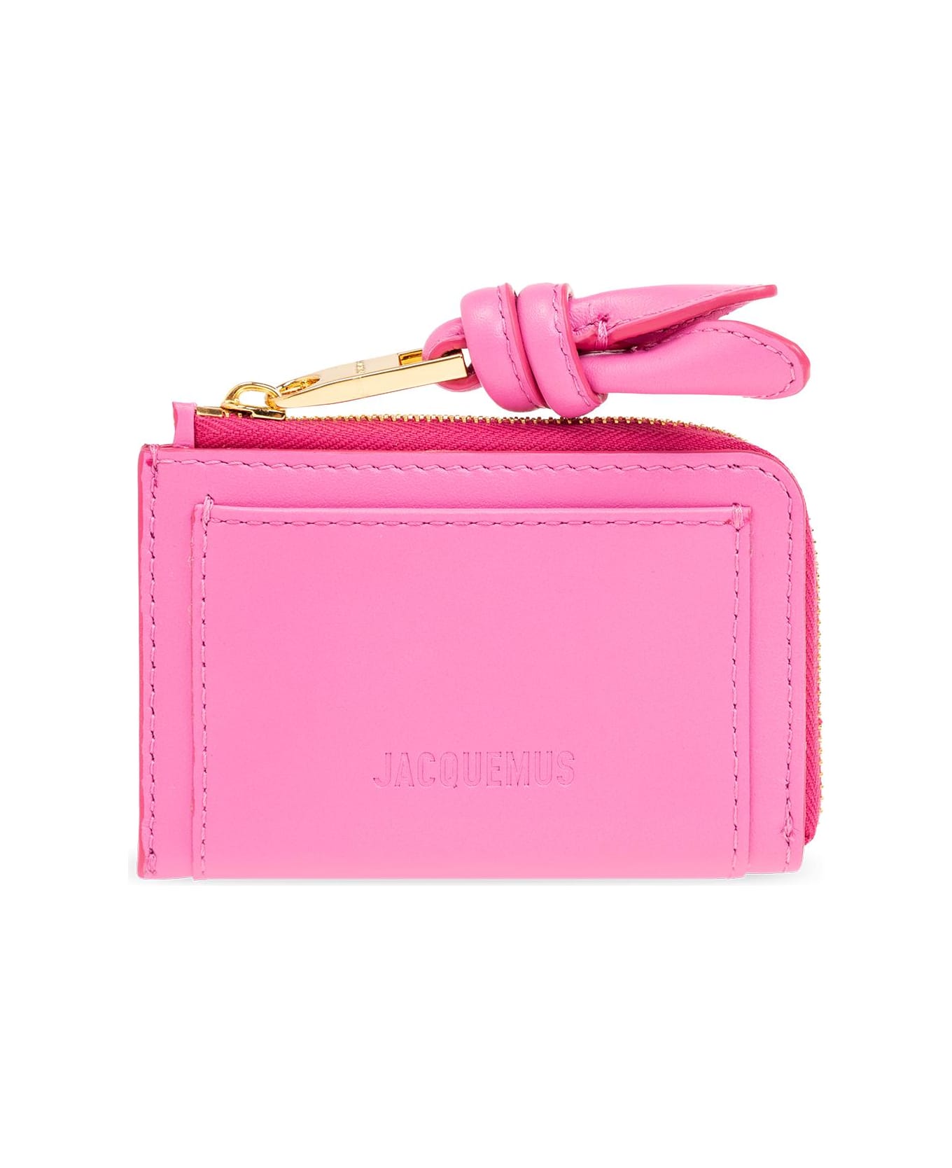 Jacquemus Leather Card Case - Pink