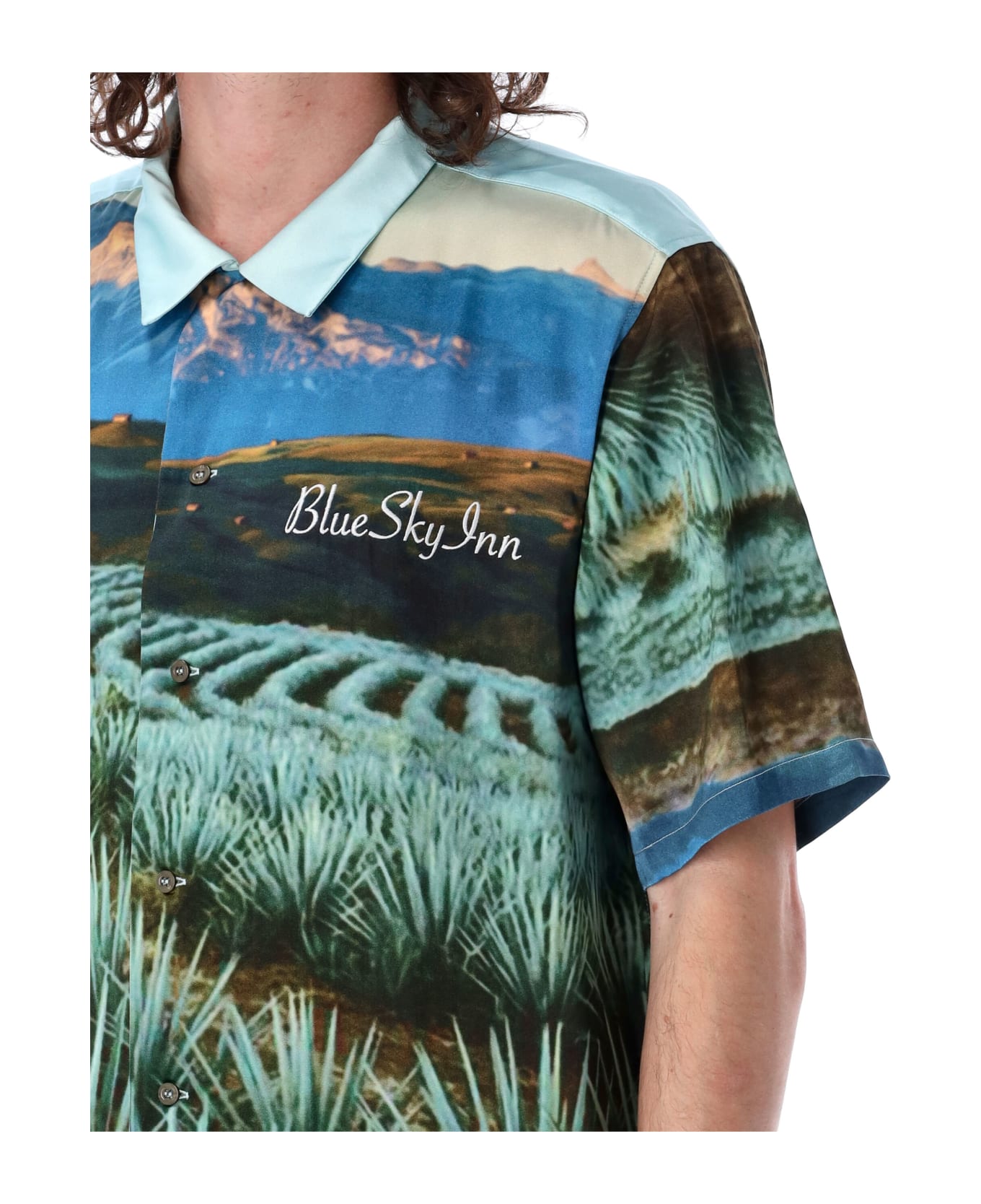 Blue Sky Inn Bowling Shirt Agave - GREEN MULTICOLOR
