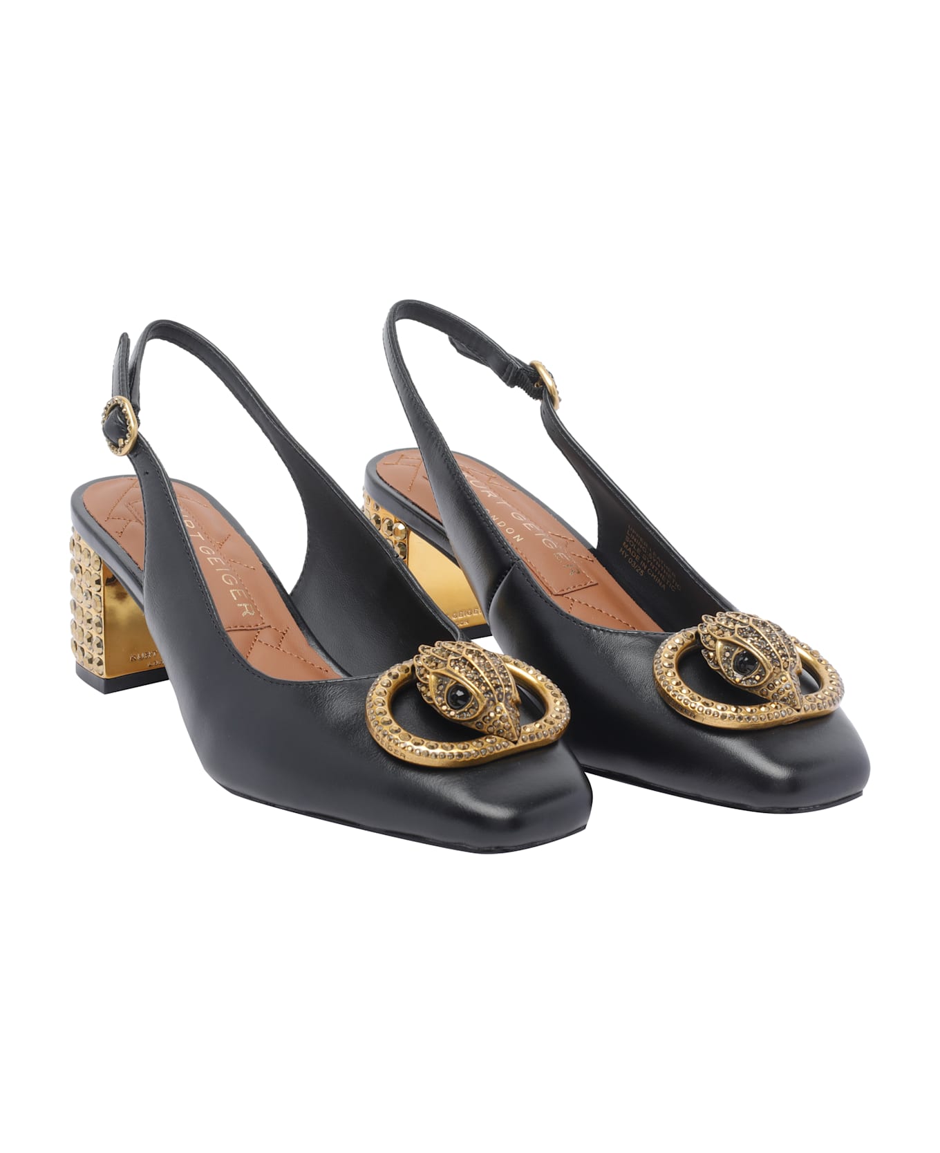 Kurt Geiger Chelsea Block Slingback - Black