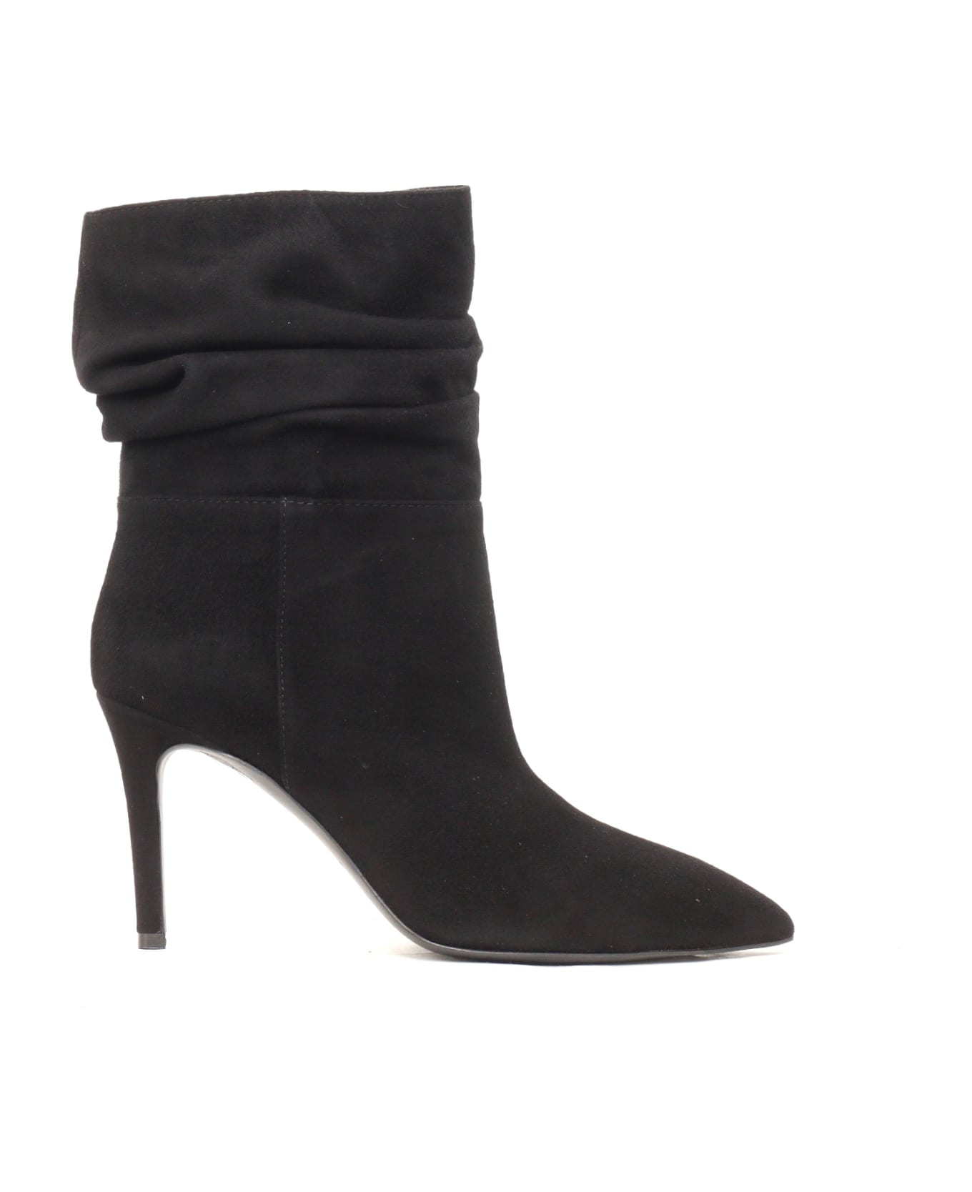 Via Roma 15 Crinkled Boots - BLACK