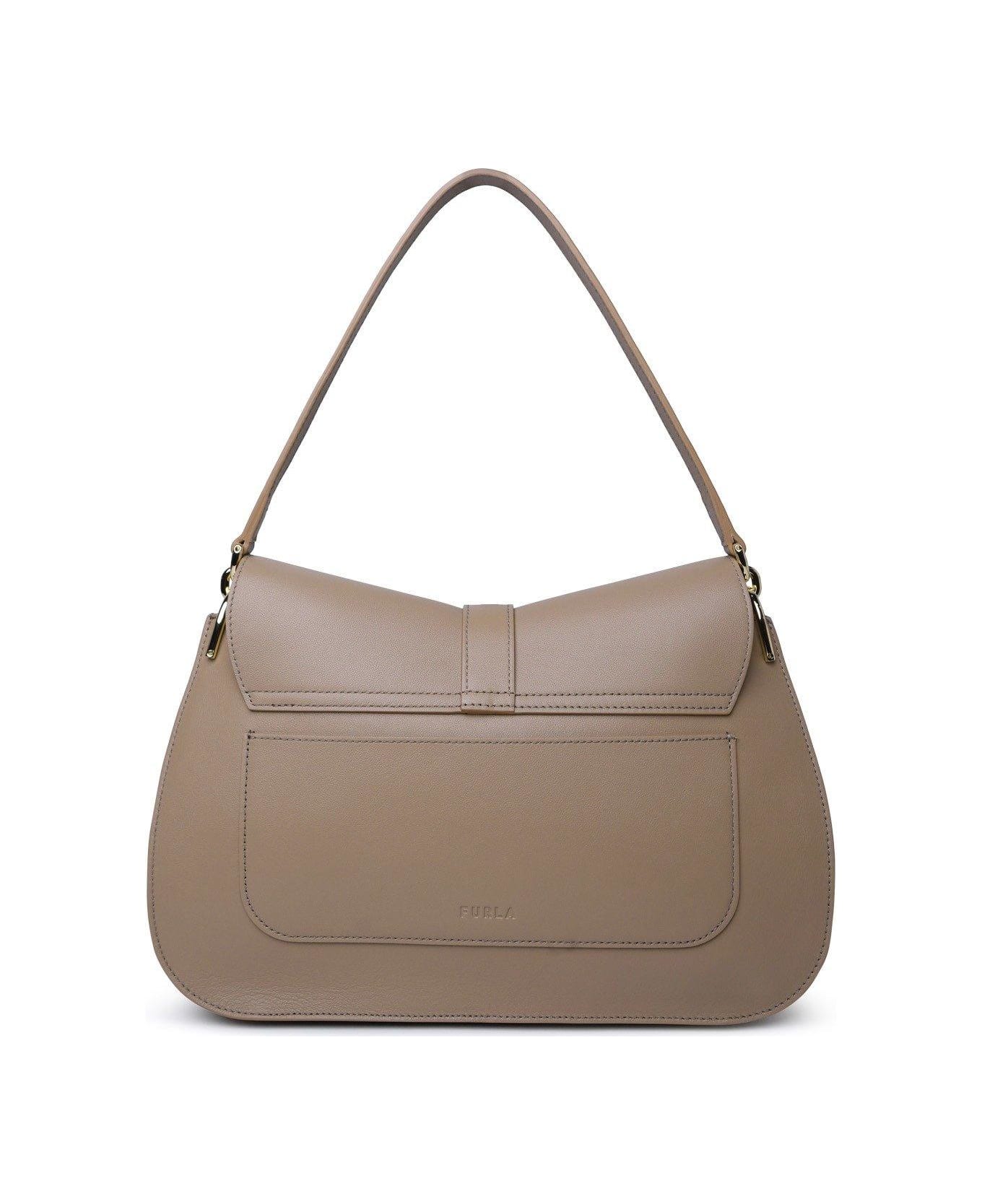 Furla Flow Logo Plaque Tote Bag - GREY