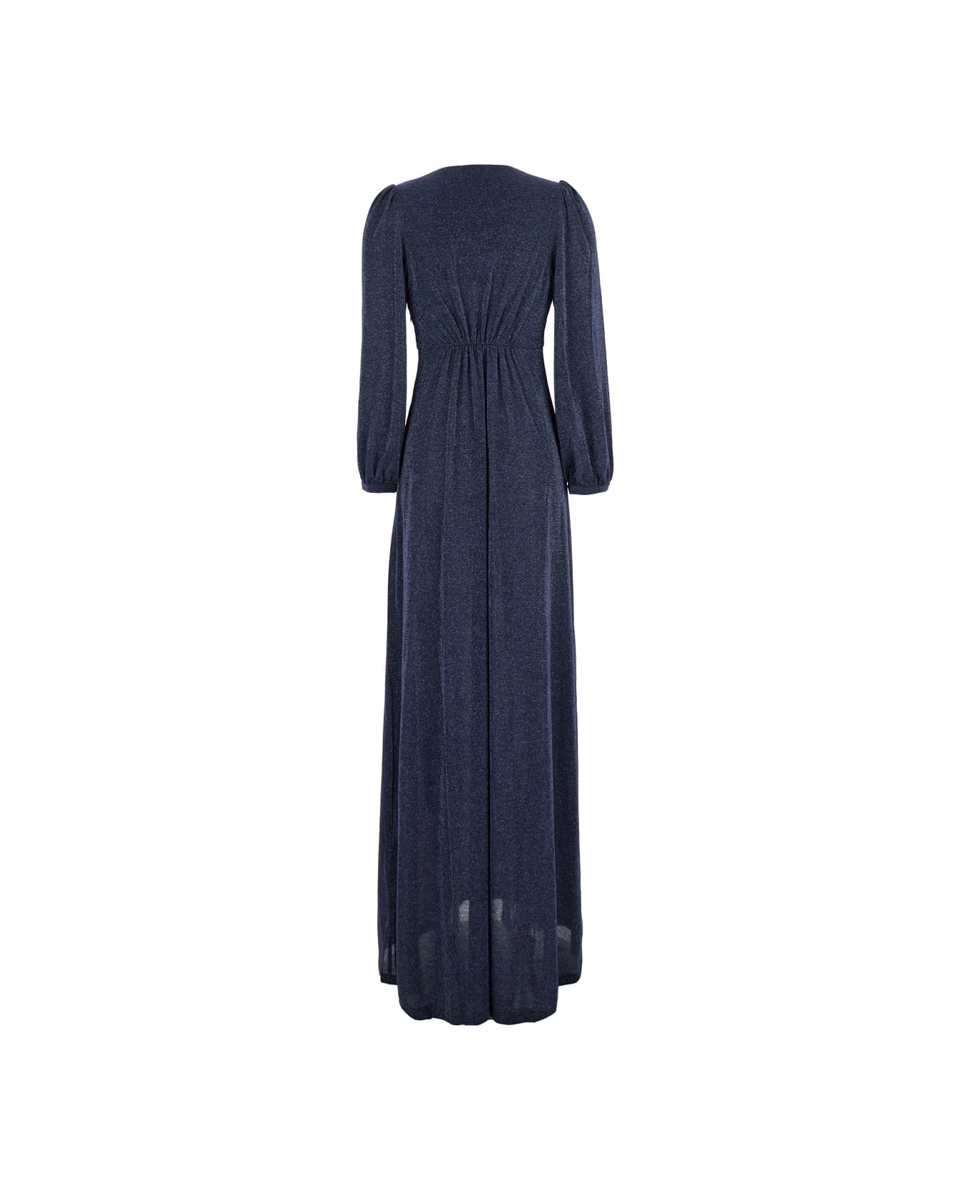 Momonì Artemisia Lurex Maxi Dress - Blu