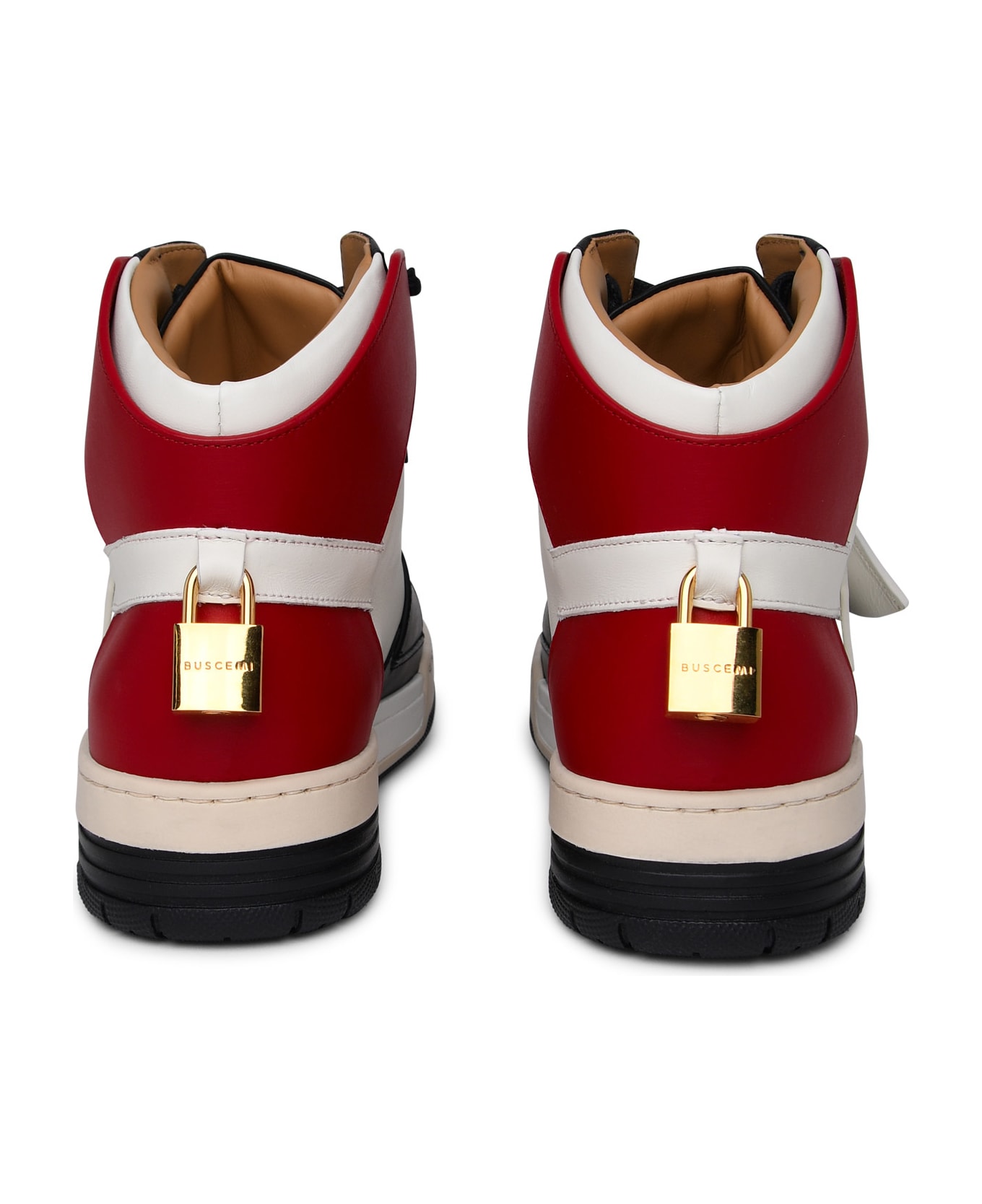 Buscemi 'air Jon' Red And White Leather Sneakers - White スニーカー