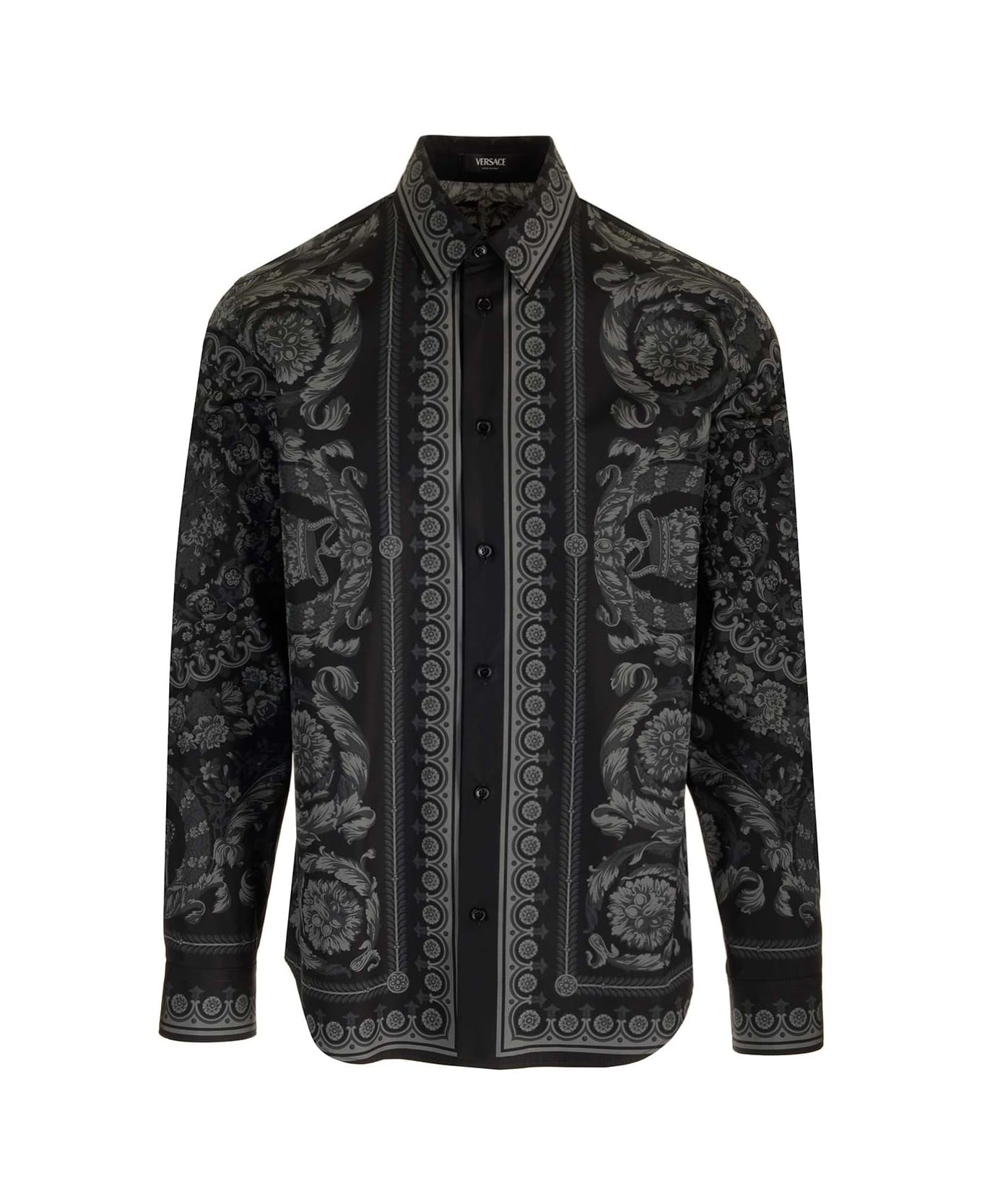 Versace Barocco Print Shirt - Black
