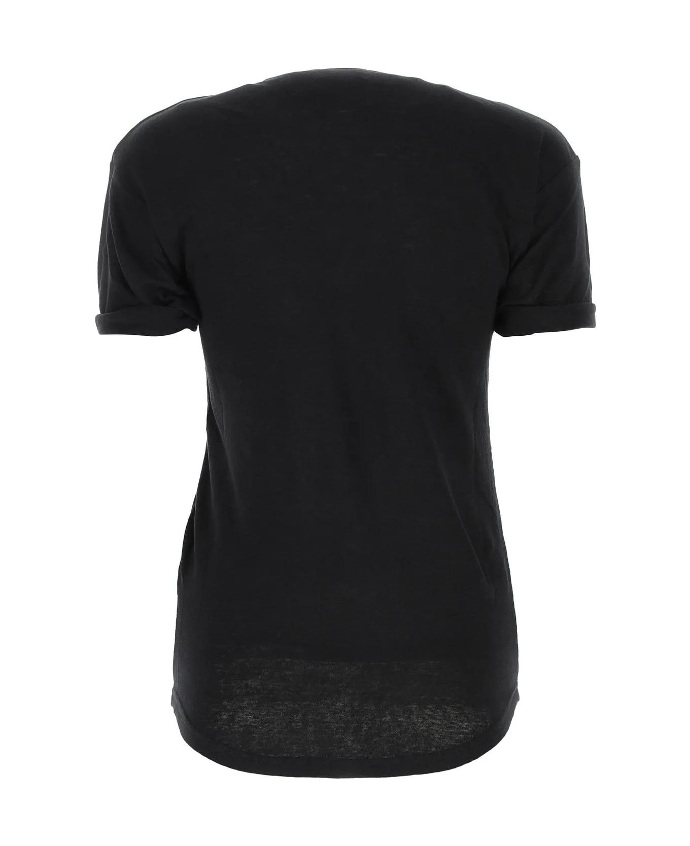 Marant Étoile Black Linen Koldi T-shirt - Black