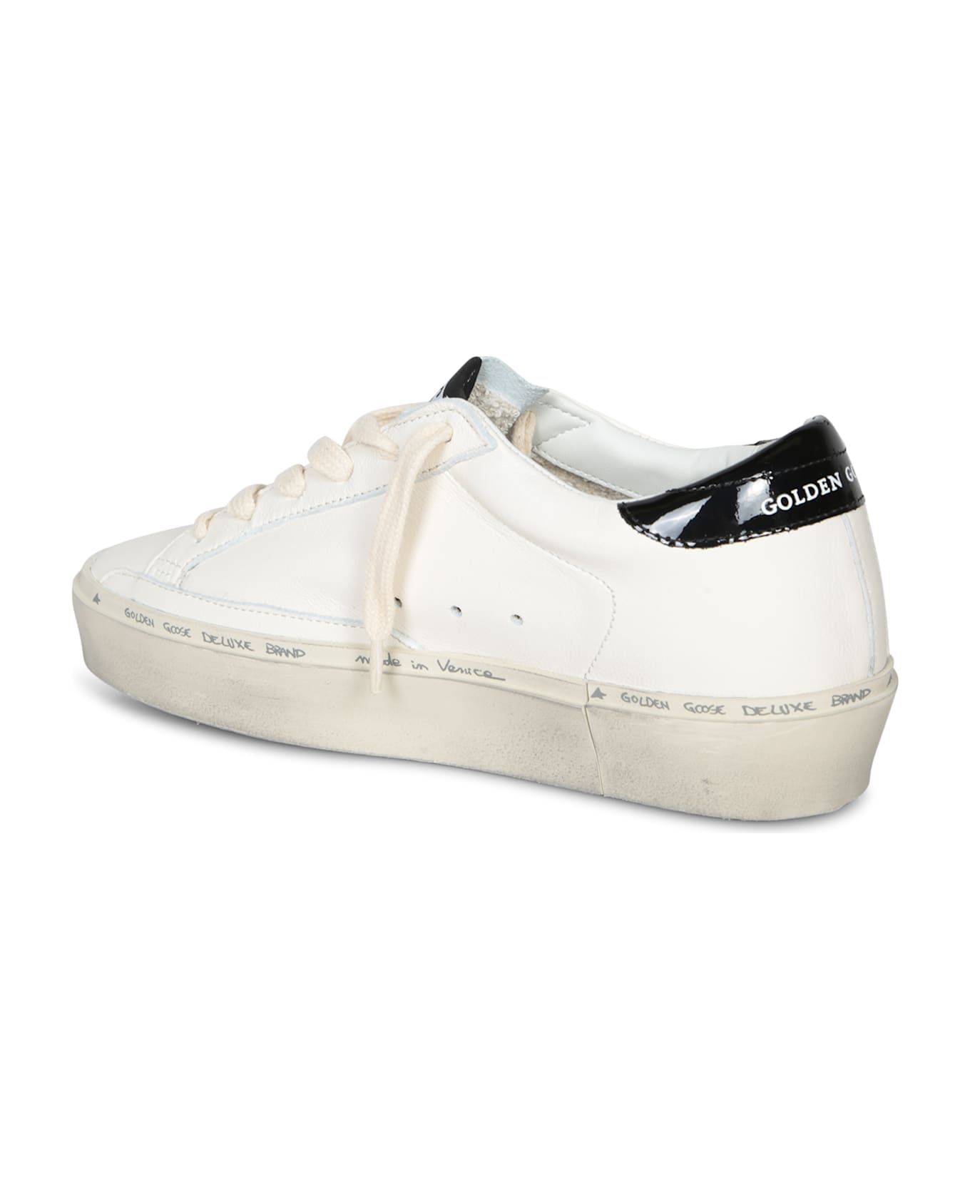 Golden Goose Histar Laminated Black/white Sneakers - White