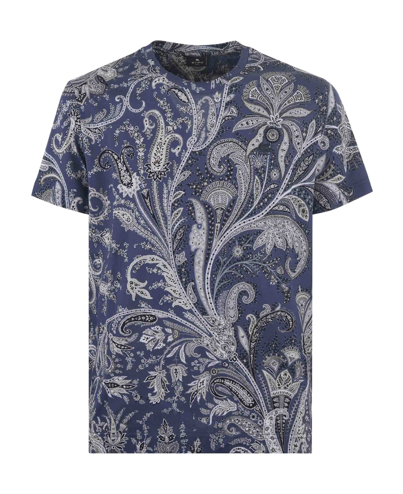 Etro Paisley-print Short-sleeved T-shirt - Blu