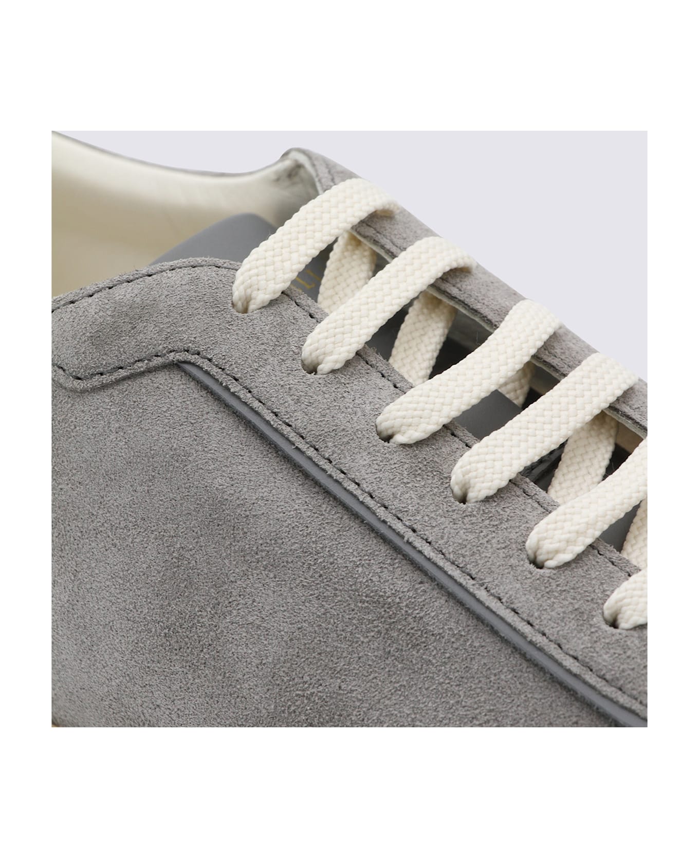 Brunello Cucinelli Grey Leather Sneakers - Grey