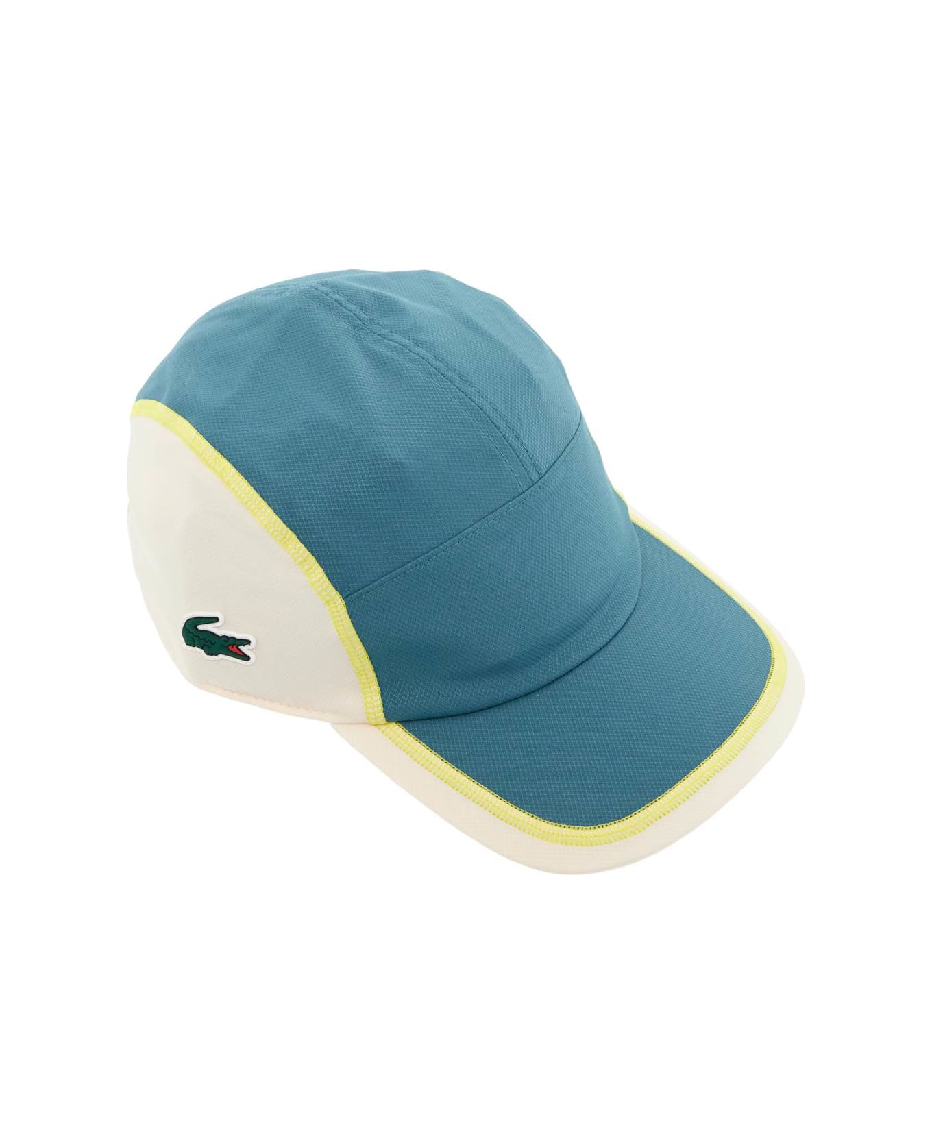 Lacoste Baseball Cap With Color Blocking - HYDRO LAPLAND (White)