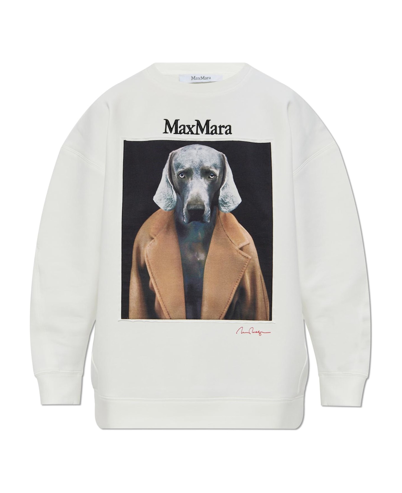 Max Mara Printed Sweatshirt - WHITE