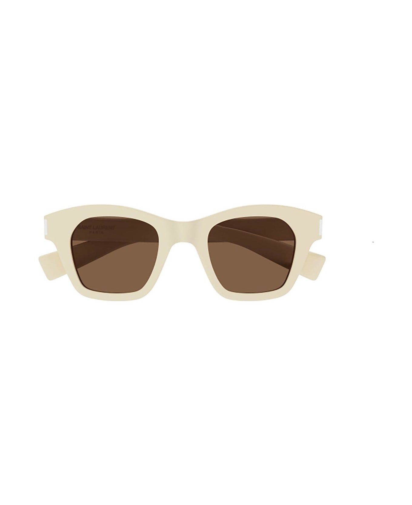 Saint Laurent Eyewear Cat-eye Frame Sunglasses - 004 ivory ivory brown サングラス