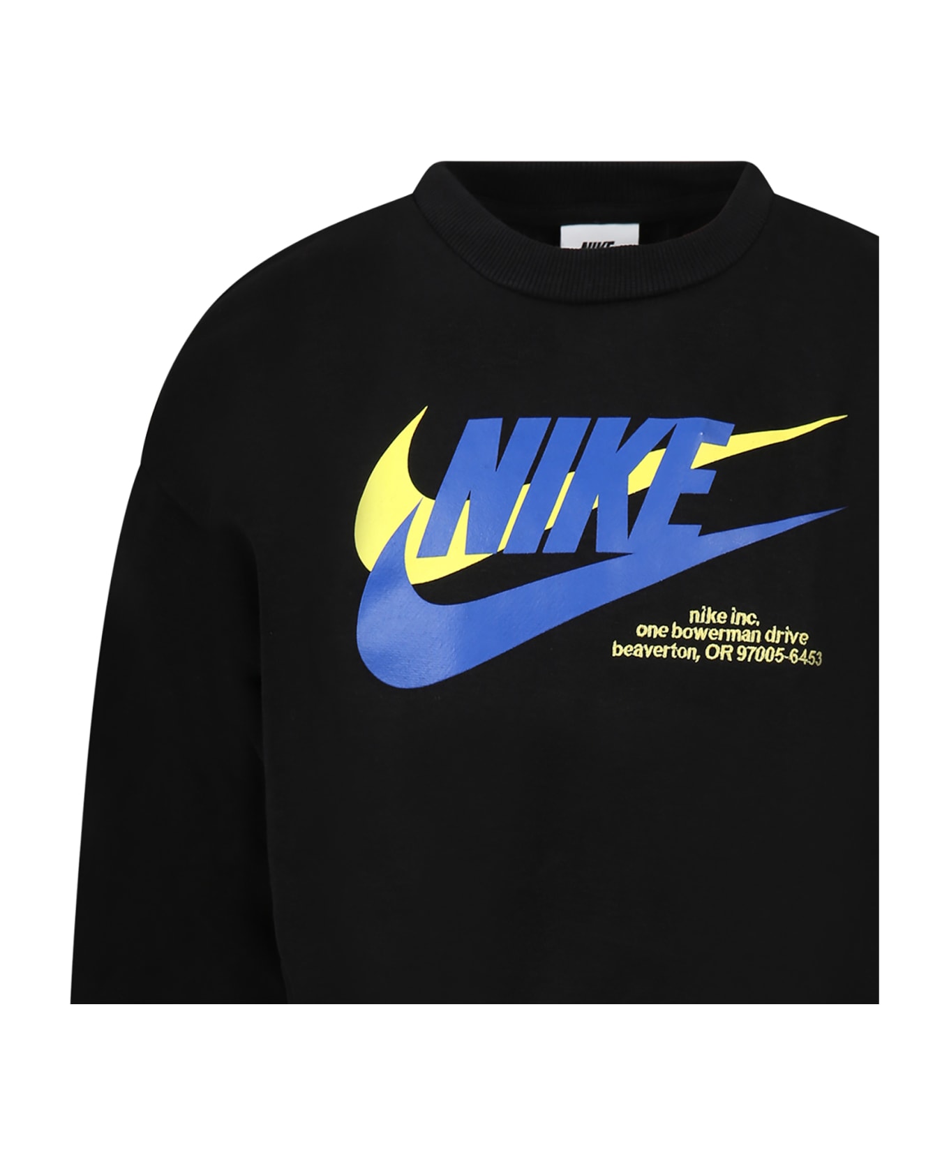 Nike Black Sweatshirt For Boy With Logo - Black