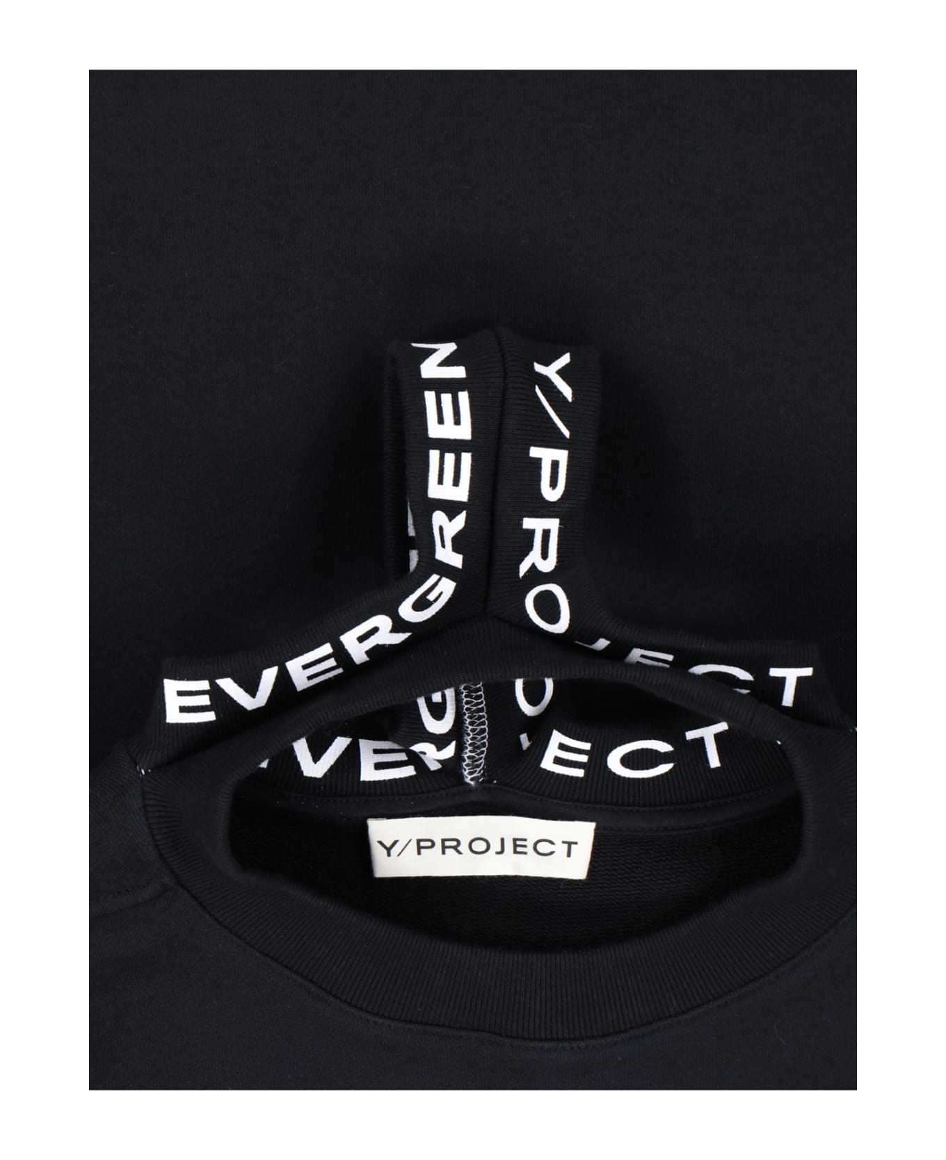 Y/Project Logo Crew Neck Sweatshirt - Black  