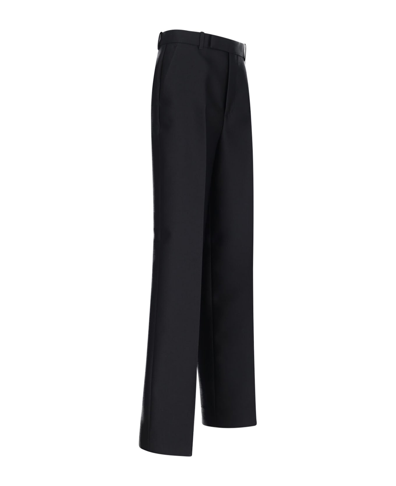 Gucci Wool And Silk Straight Pants - Black