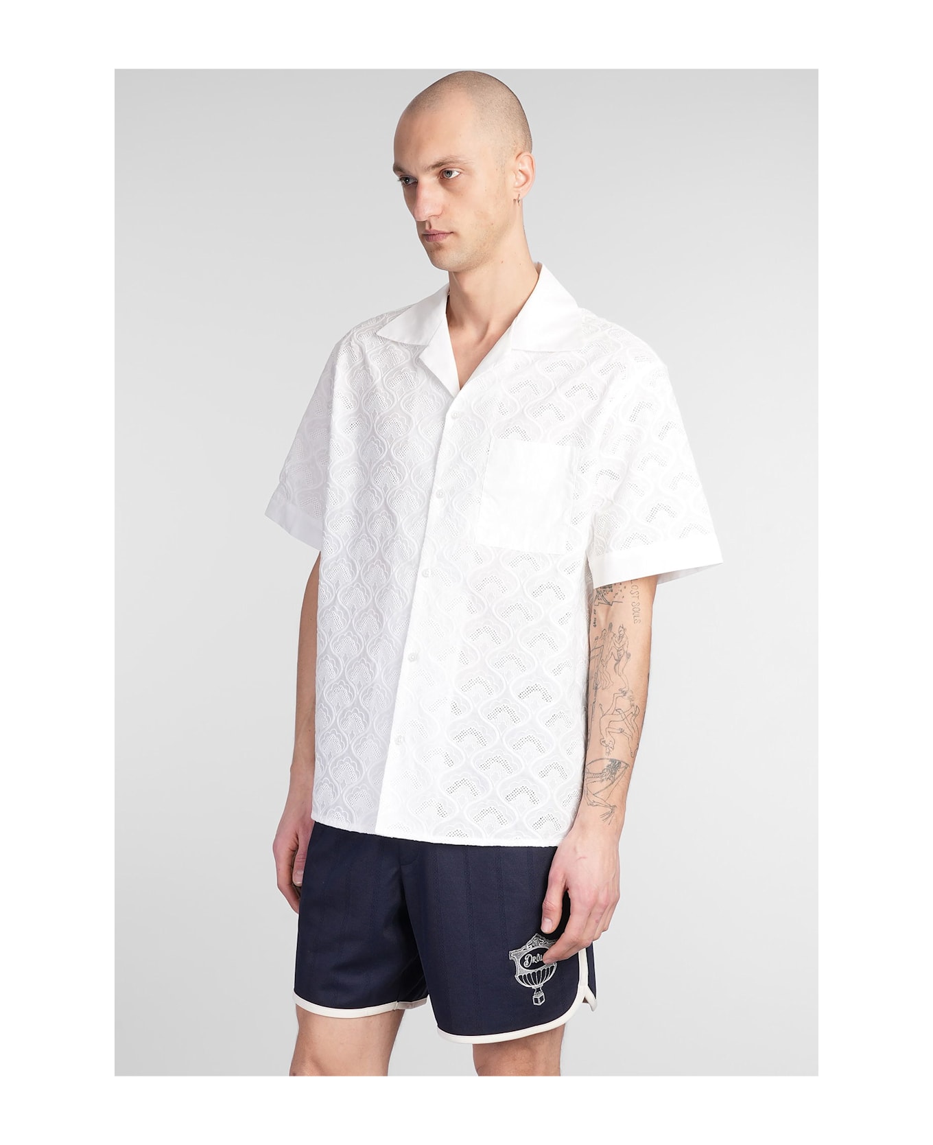 Drôle de Monsieur Shirt In White Cotton - white