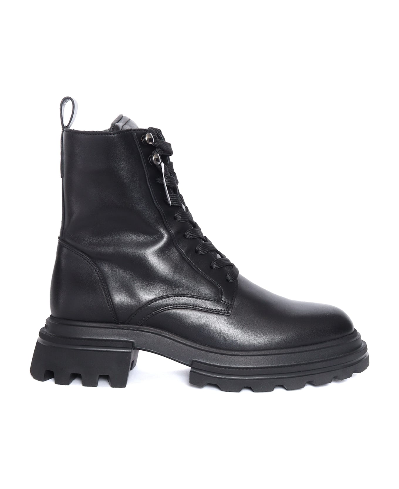Hogan H674 Combat Boots - BLACK