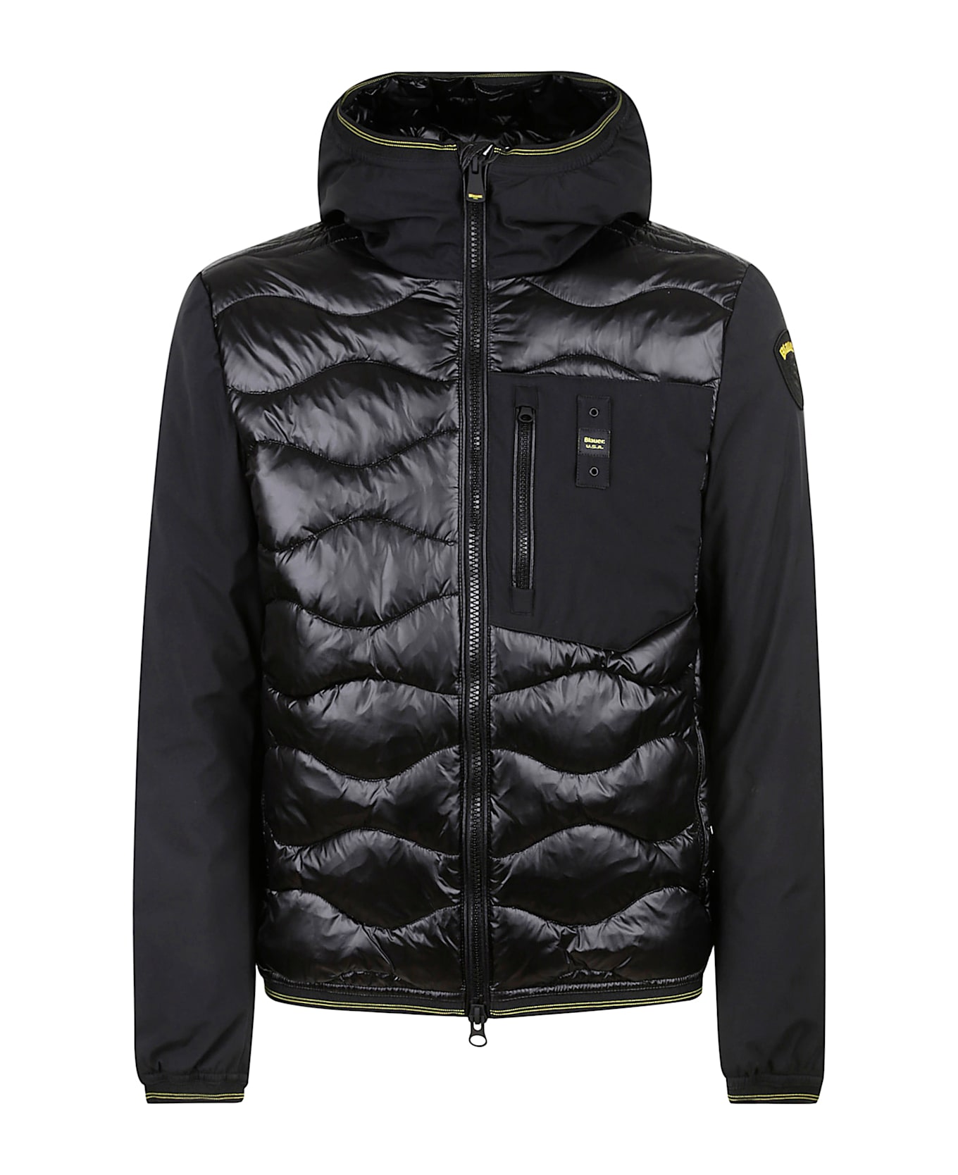 Blauer Pocket Quilted Jacket - Black 