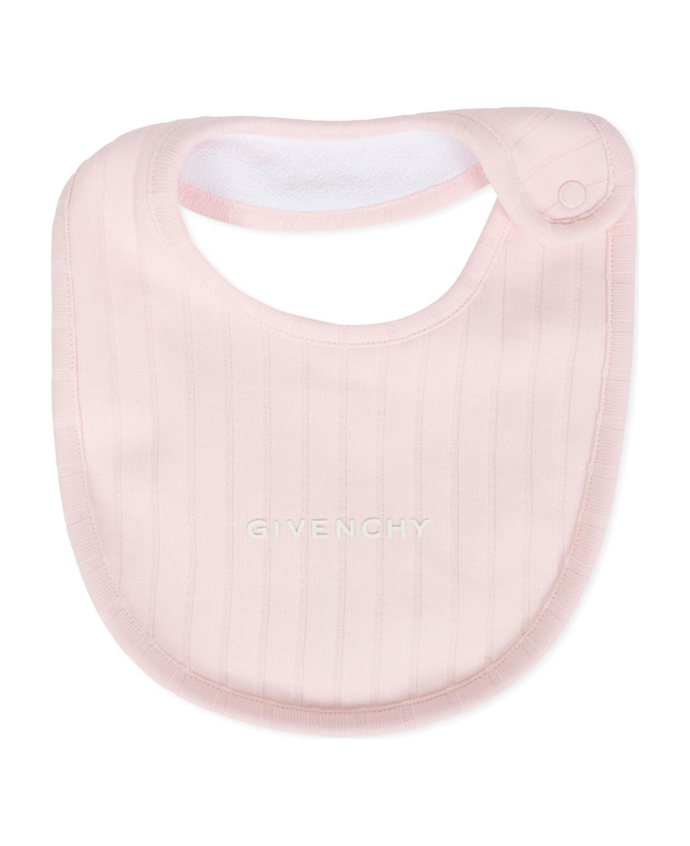 Givenchy Pink Babygrow Set For Baby Girl With Logo - Pink