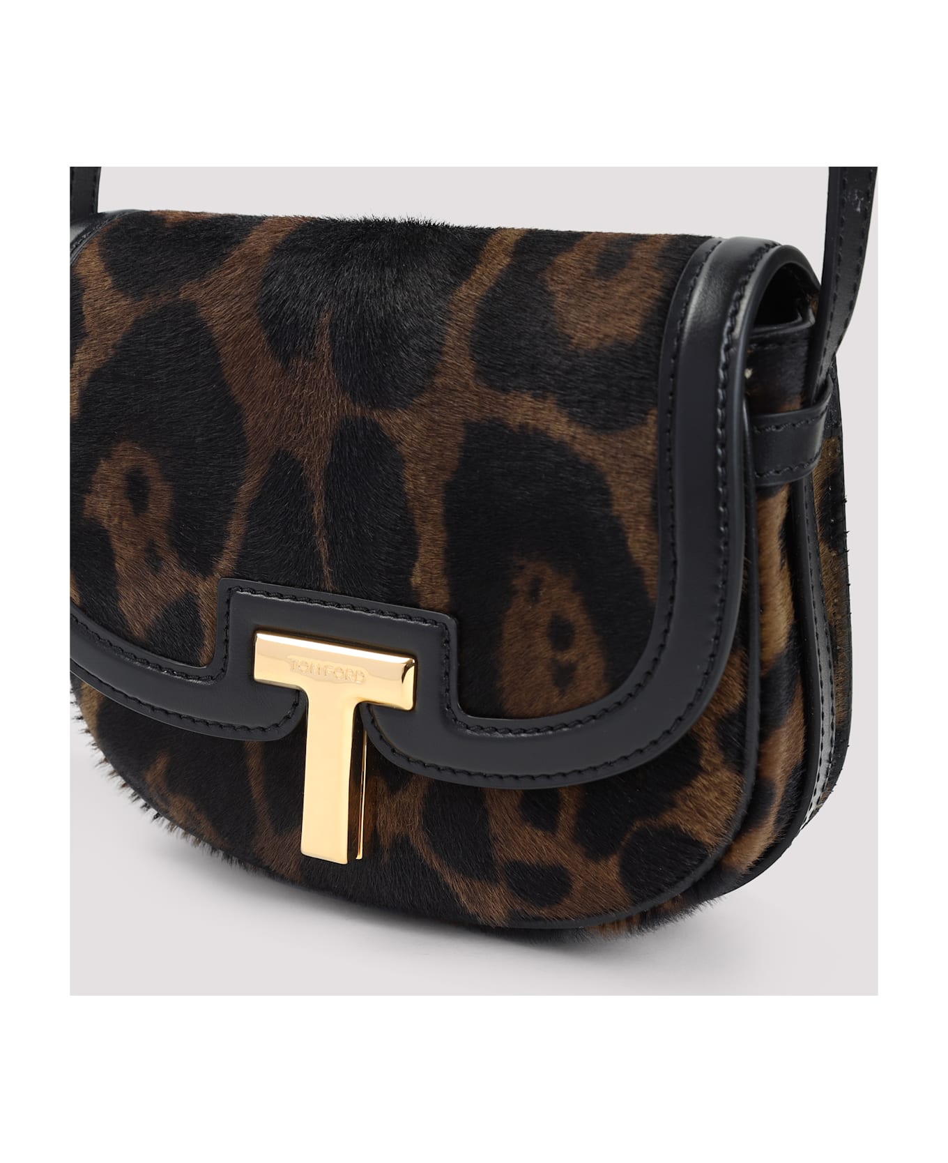 Tom Ford Leopard Print Mini Bag - Brown Olive Black