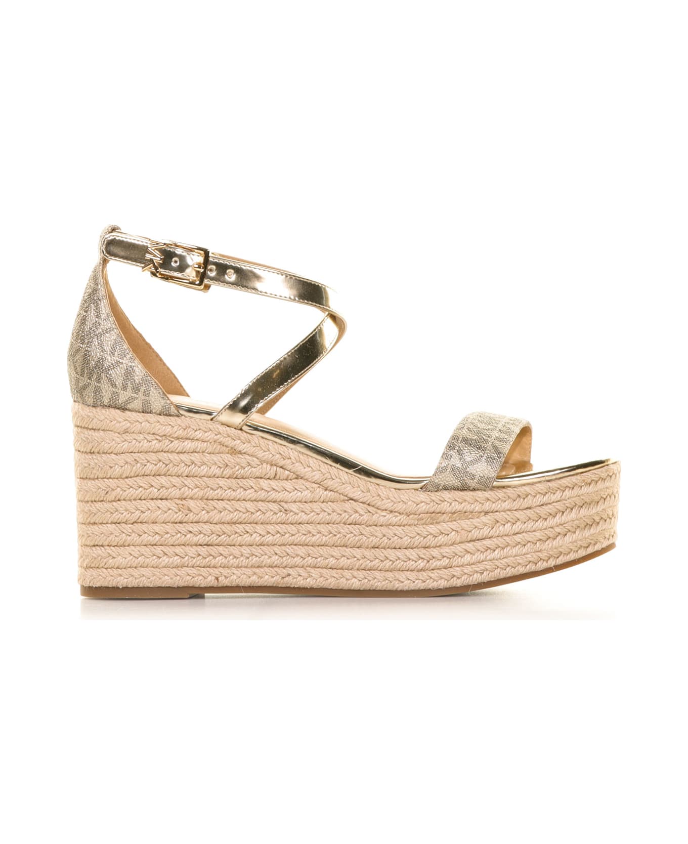 Michael Kors Collection Serena Gold Wedge Sandal - Pale/Gold