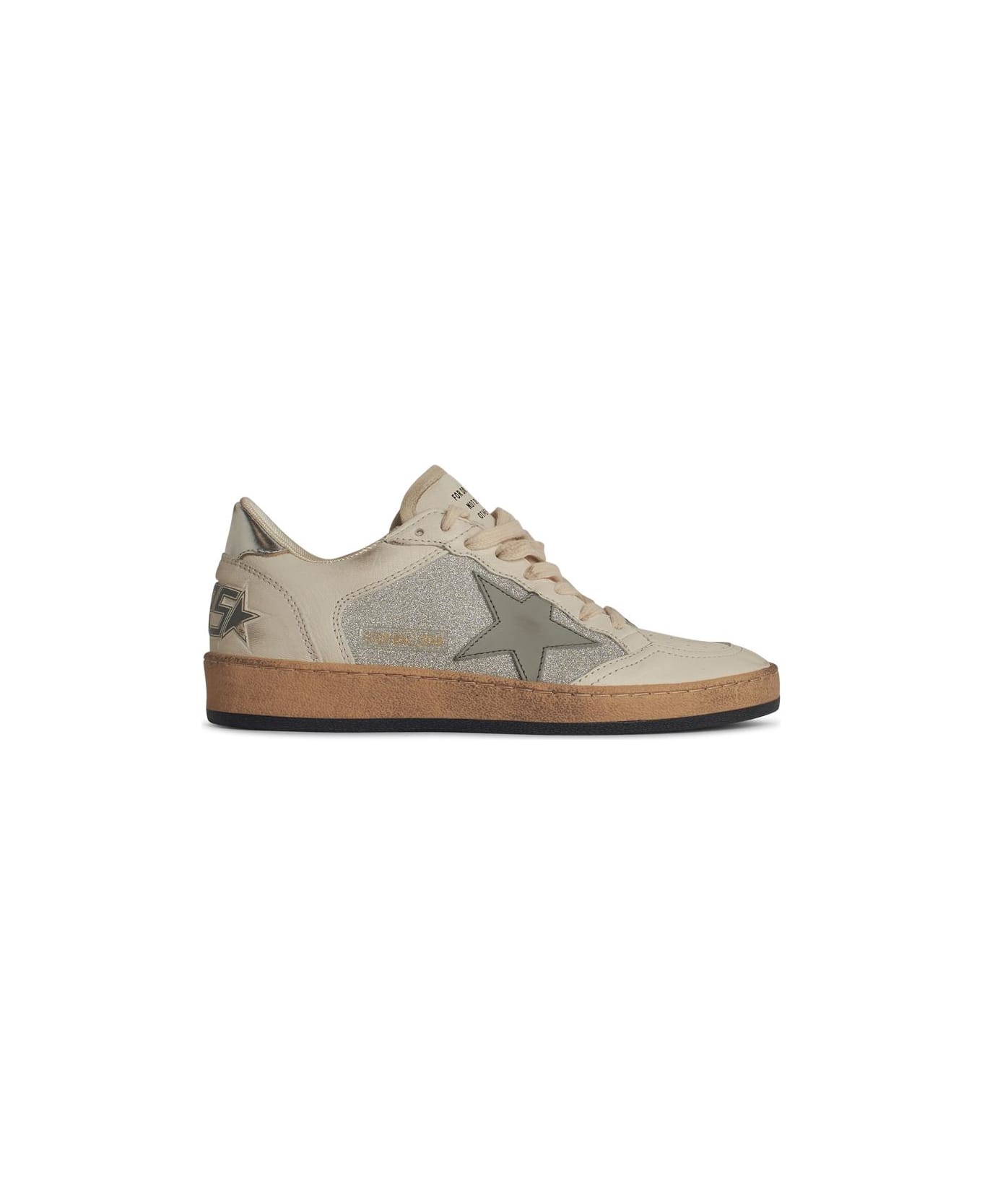 Golden Goose 'ball Star' White Leather Sneakers - White