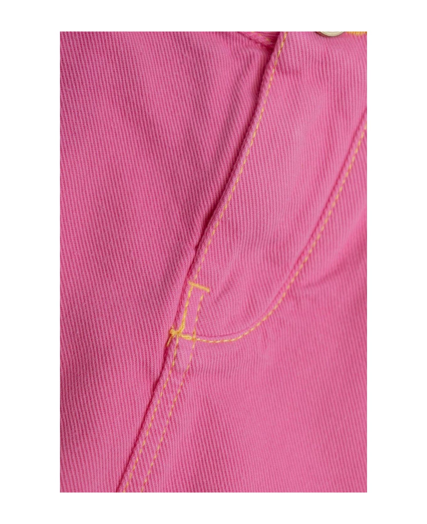 Jacquemus L'enfant Contrast Stitch Twill Skirt - PINK ボトムス