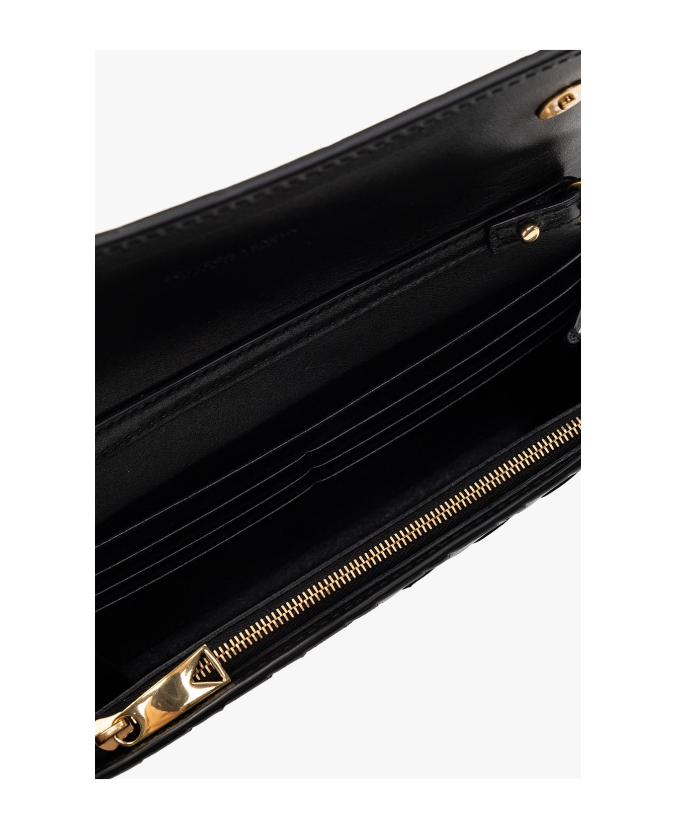 Bottega Veneta Wallet On Chain - Black Gold