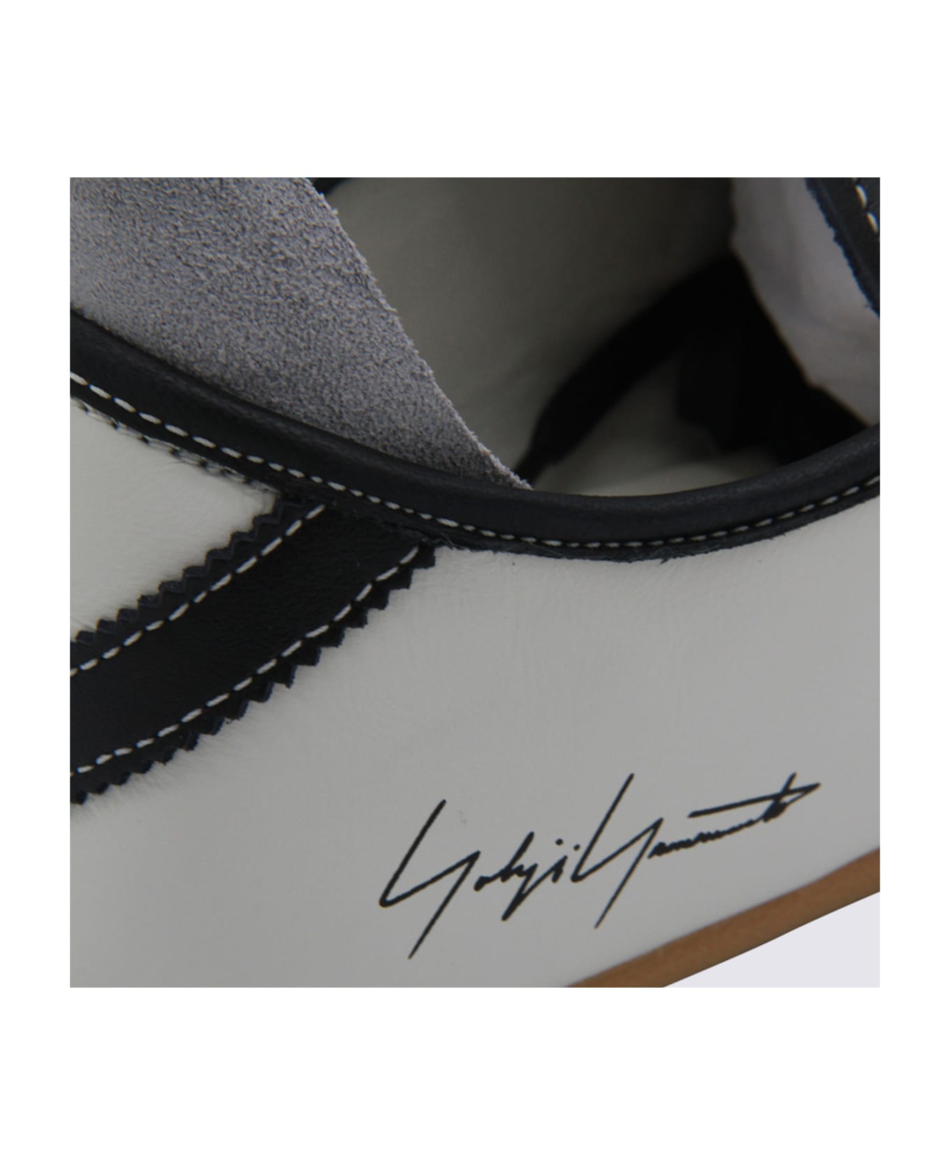 Y-3 Whte Leather Tokyo Sneakers - Orbgry/orbgry/black
